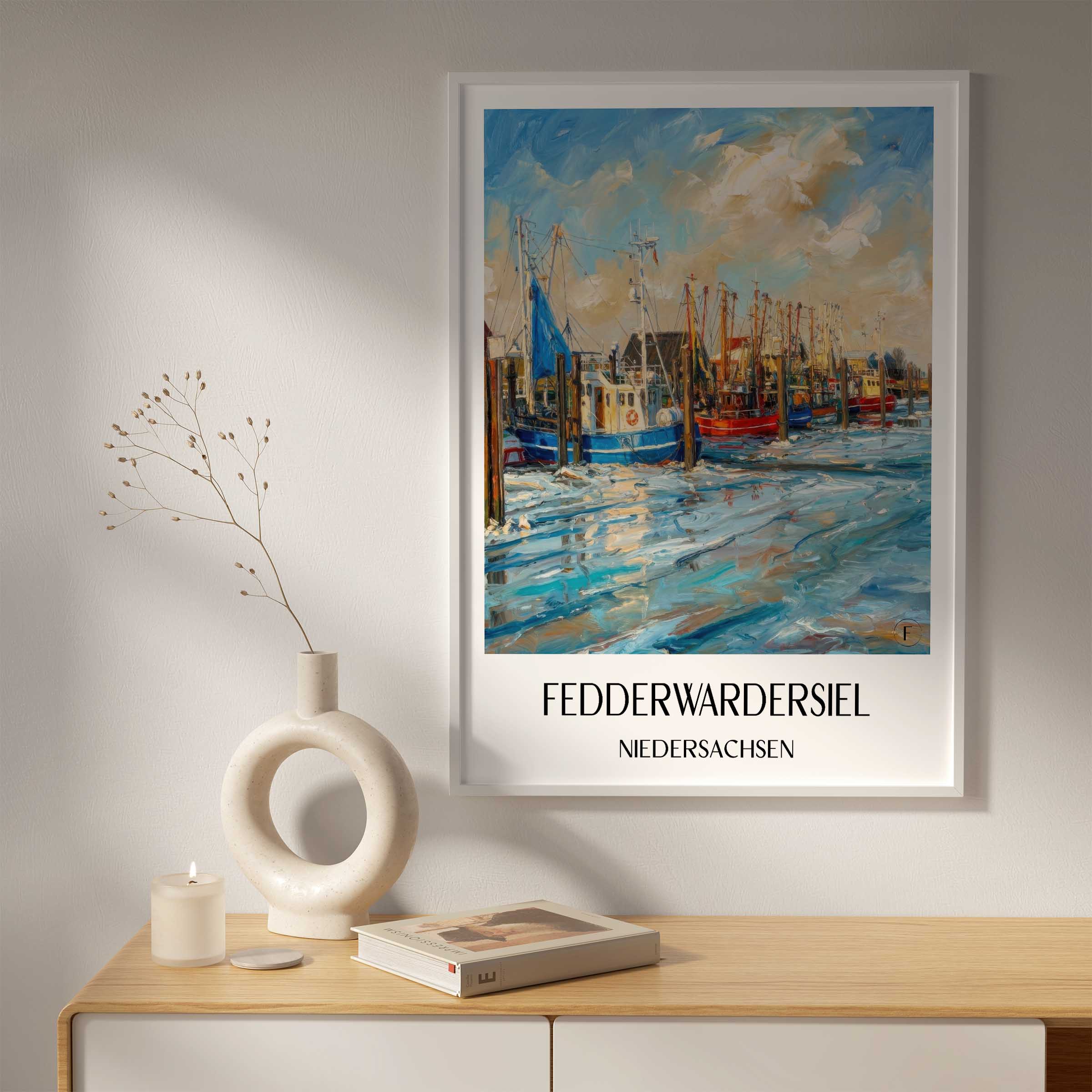 fedderwardersiel-niedersachsen-deutschland-poster-oil-painting-oelgemaelde