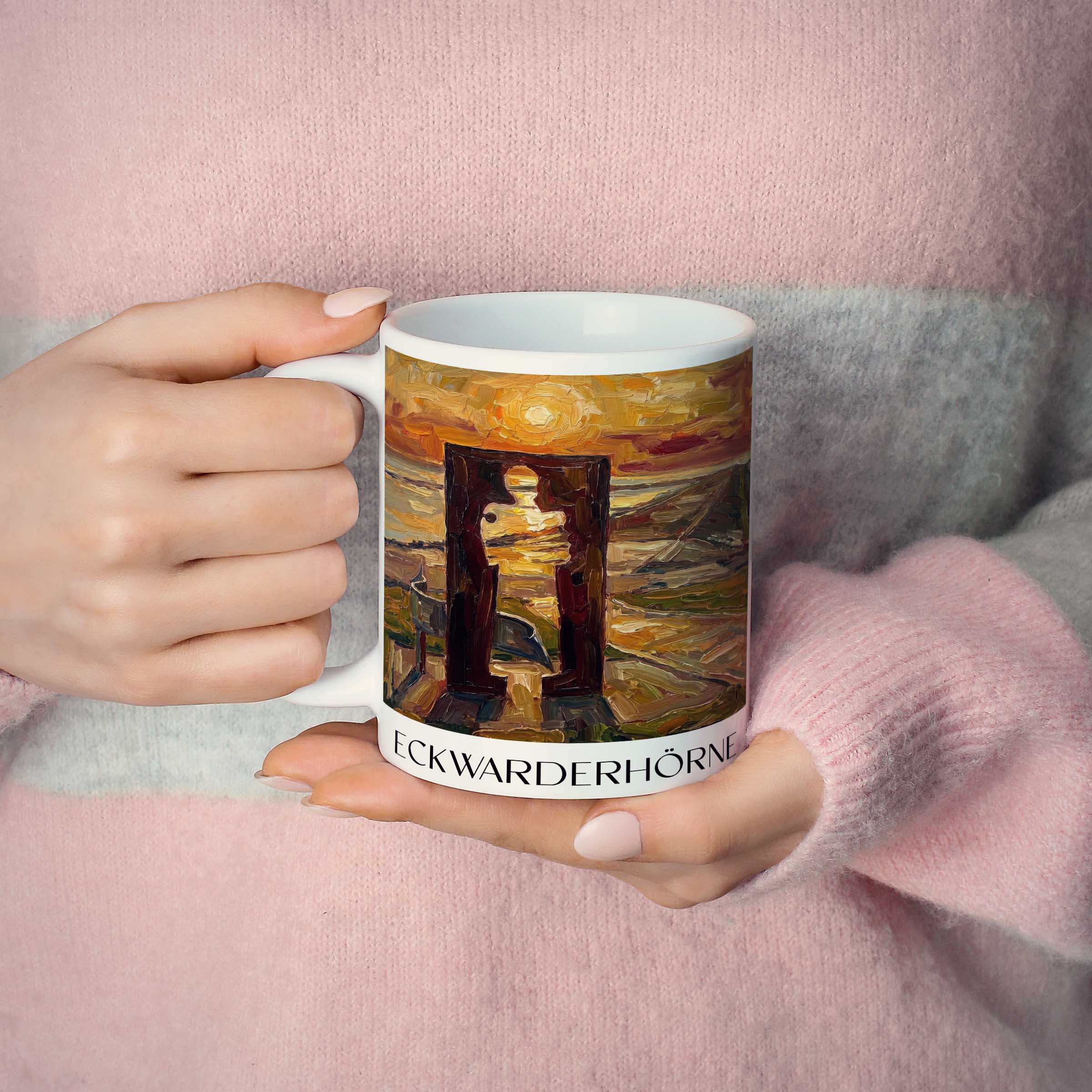eckwarderhörne-niedersachsen-deutschland-kaffeebecher-oil-painting-oelgemaelde