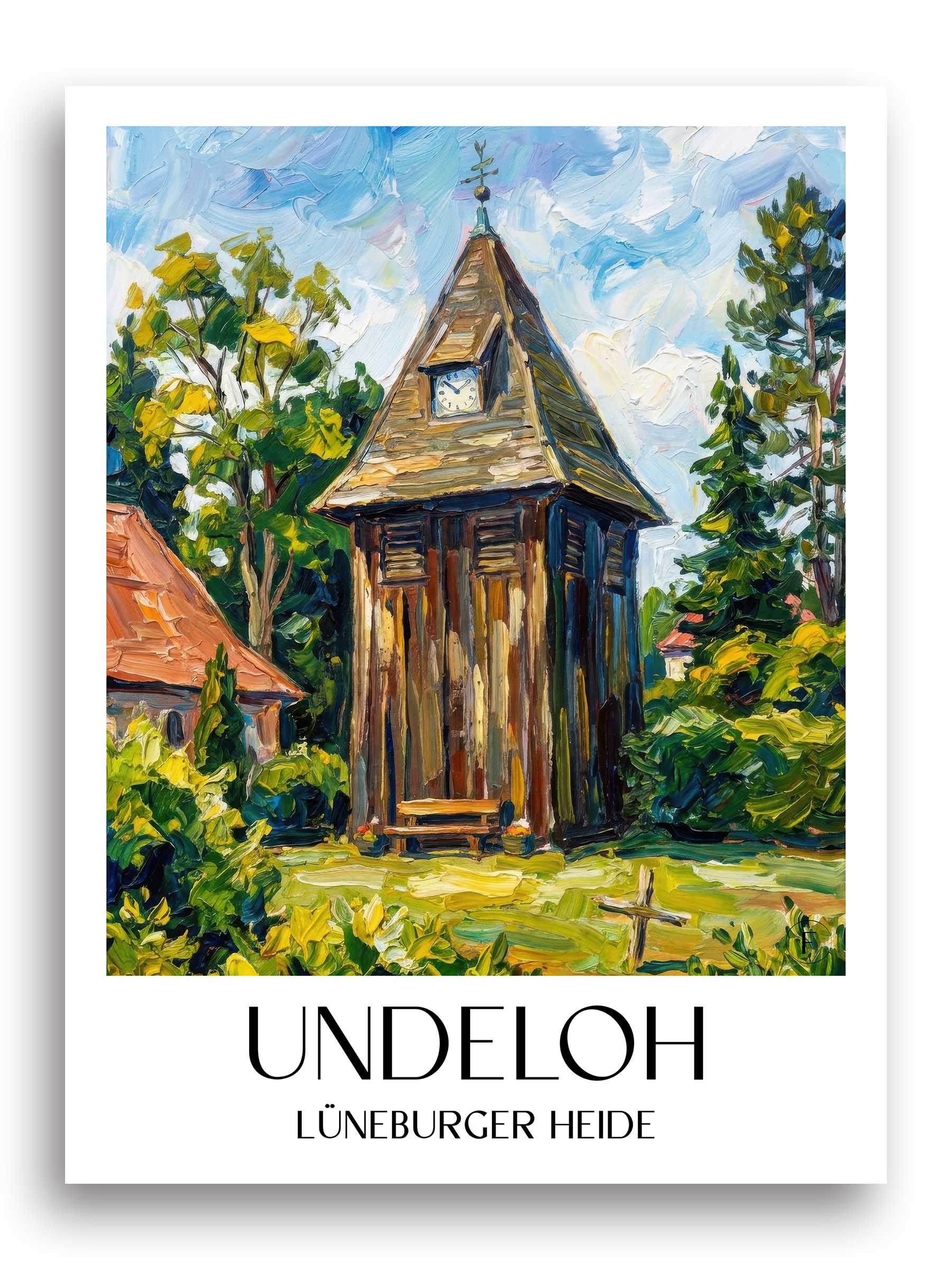 undeloh-lüneburger-heide-deutschland-poster-oil-painting-oelgemaelde