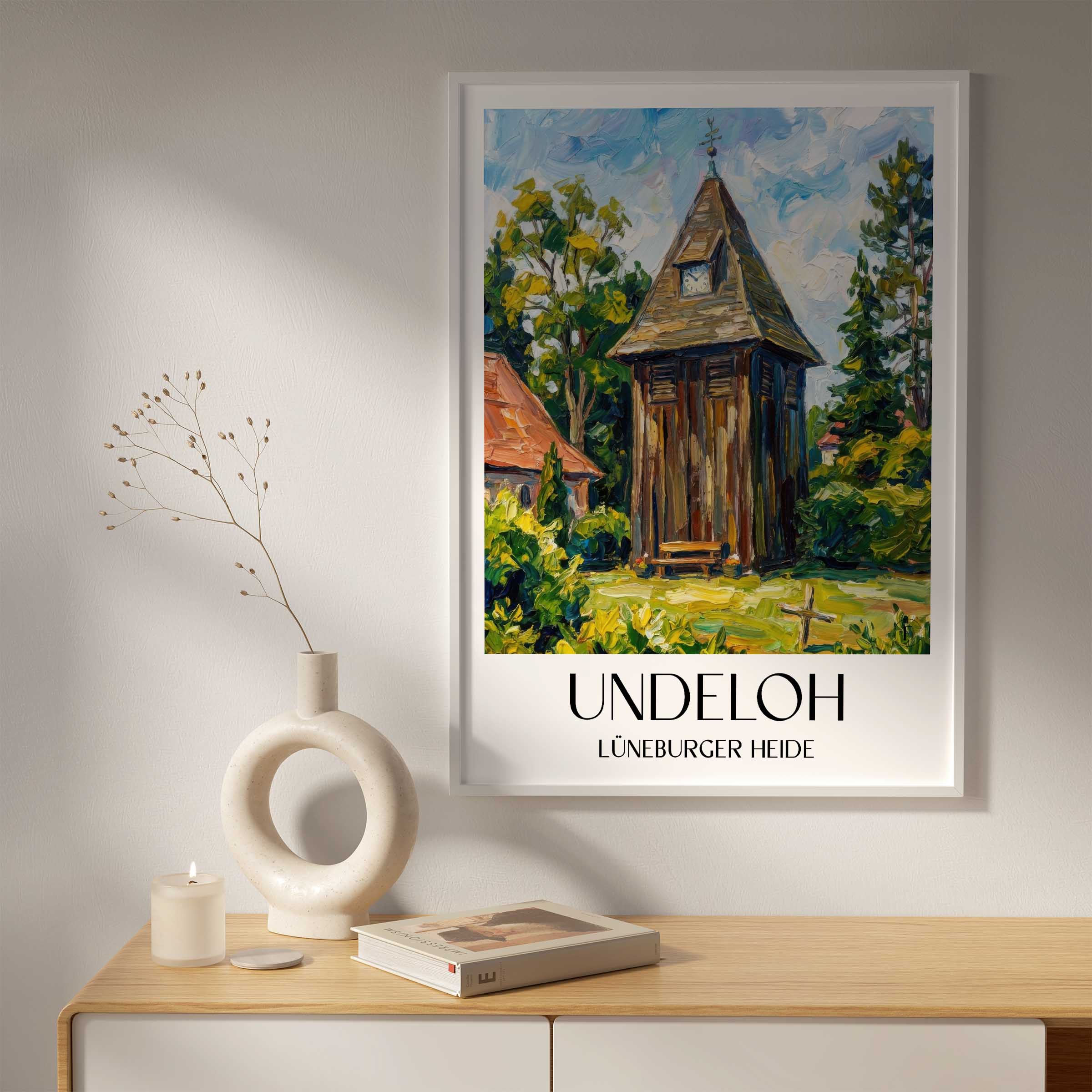 undeloh-lüneburger-heide-deutschland-poster-oil-painting-oelgemaelde