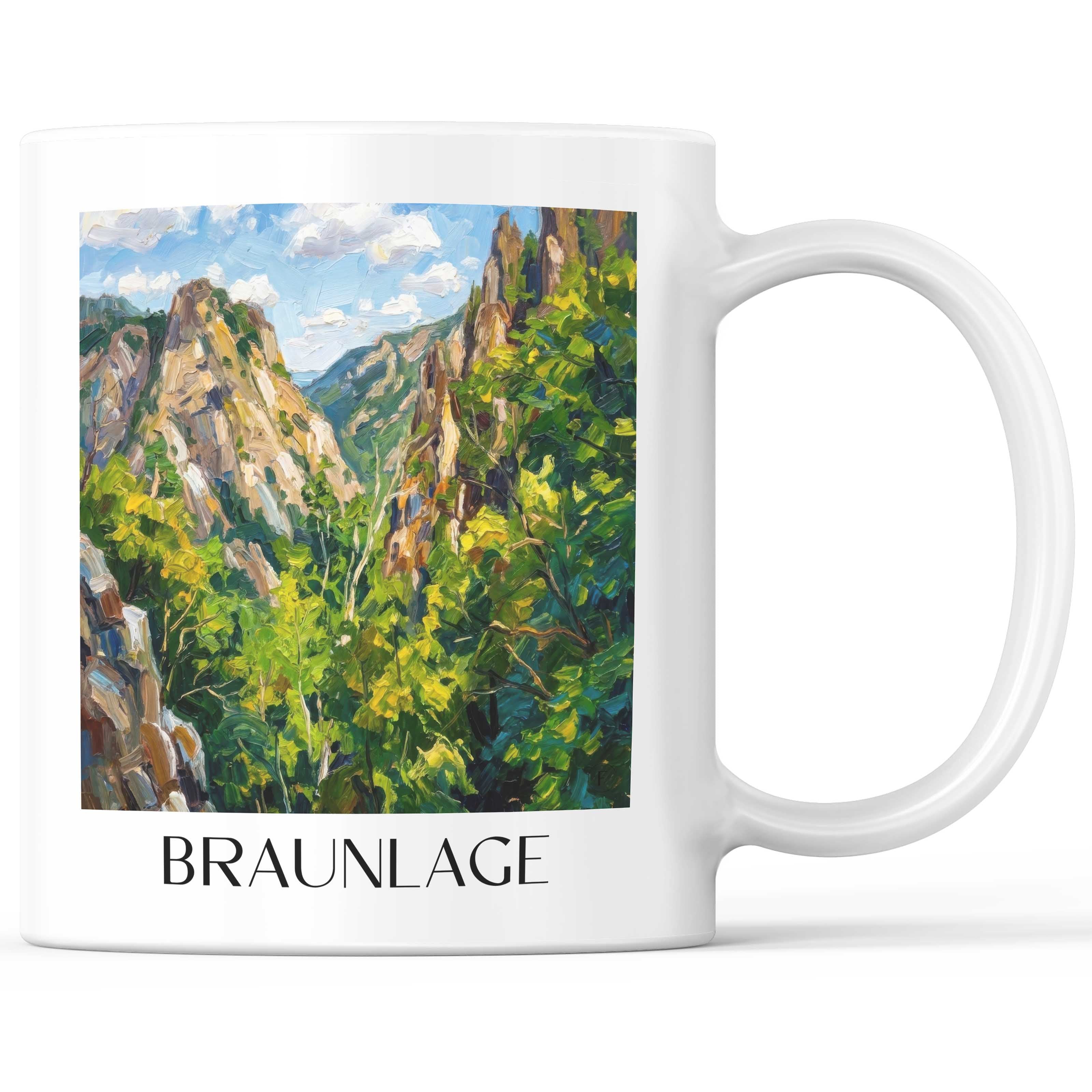 Braunlage Kaffeebecher - Harz - Deutschland Becher - Kaffeetasse im Ölgemälde Stil