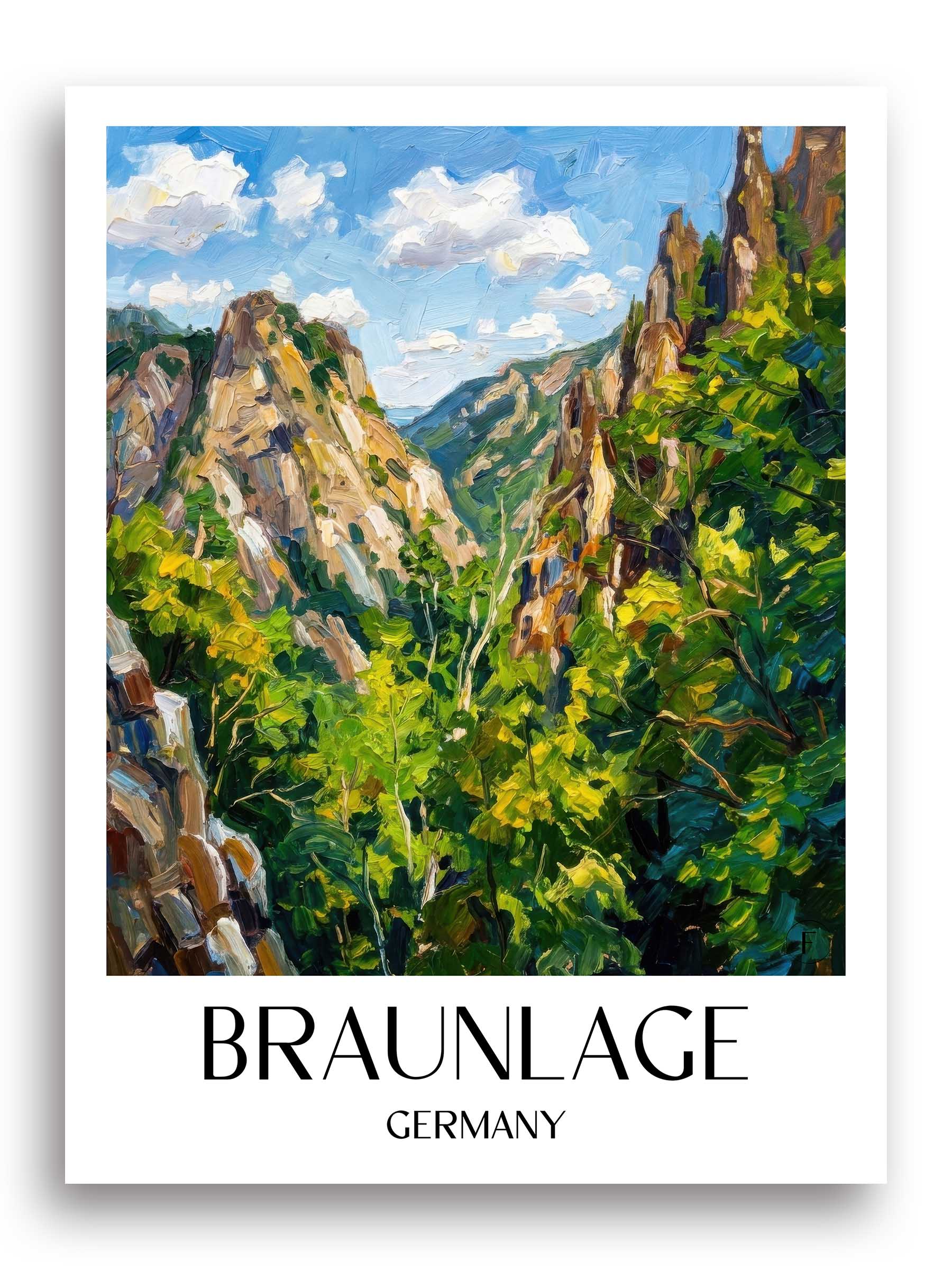 Braunlage Poster - Harz - Deutschland Kunstdruck - Ölgemälde von A4 bis A1