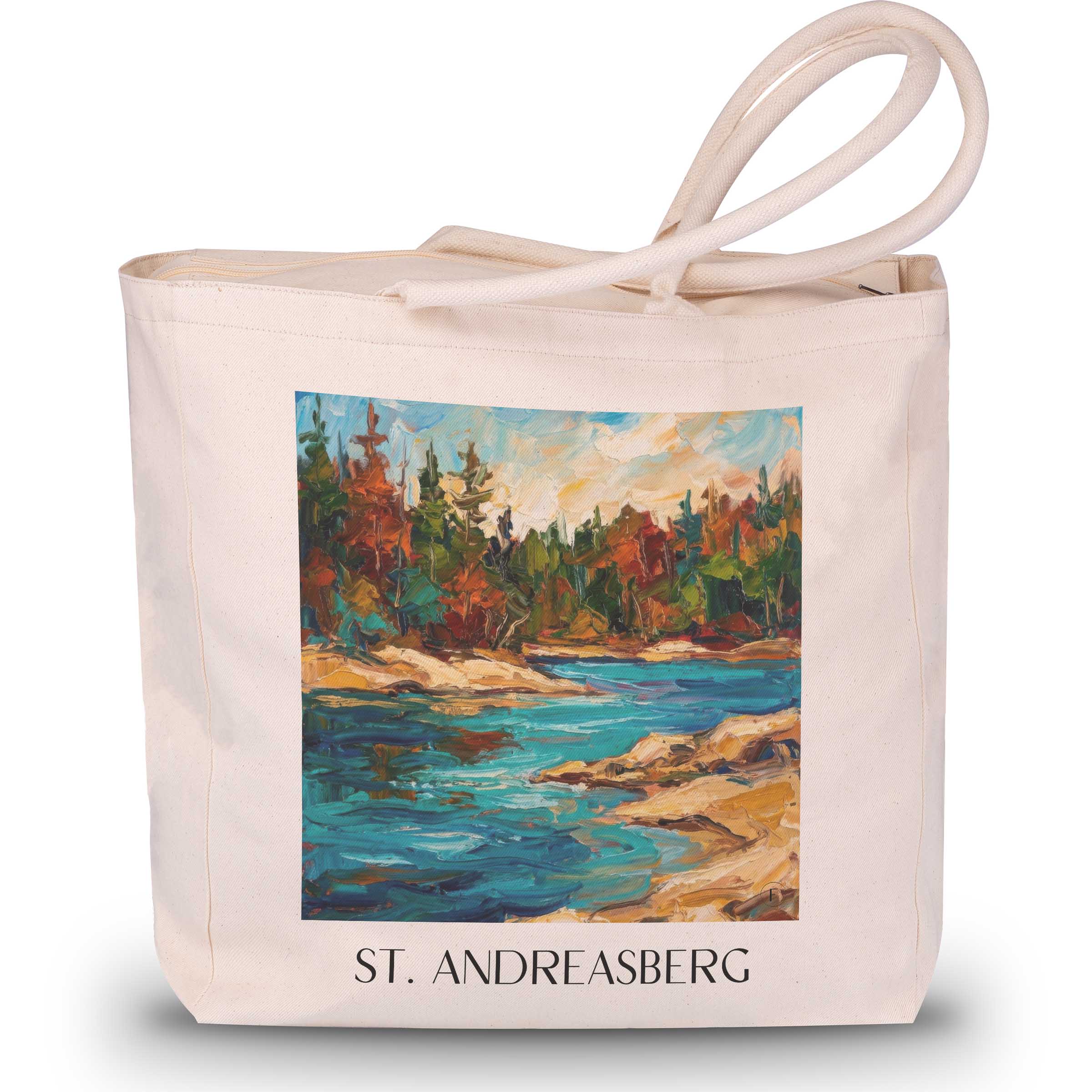 Sankt Andreasberg Shopping Tasche - Oberharz - Deutschland Tote Bag - Einkaufstasche im Ölgemälde Stil