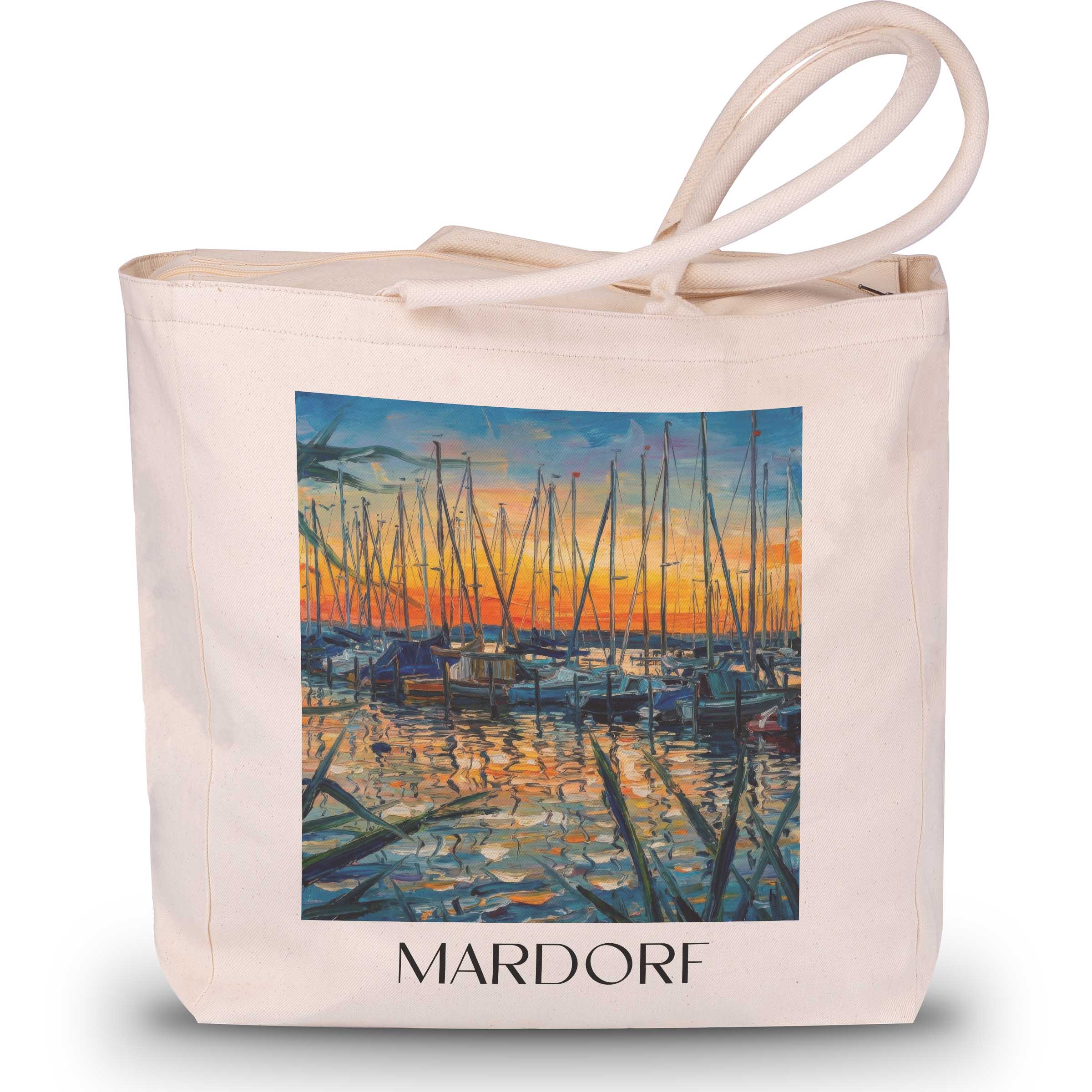 Mardorf Shopping Tasche - Steinhuder Meer - Deutschland Tote Bag - Einkaufstasche im Ölgemälde Stil