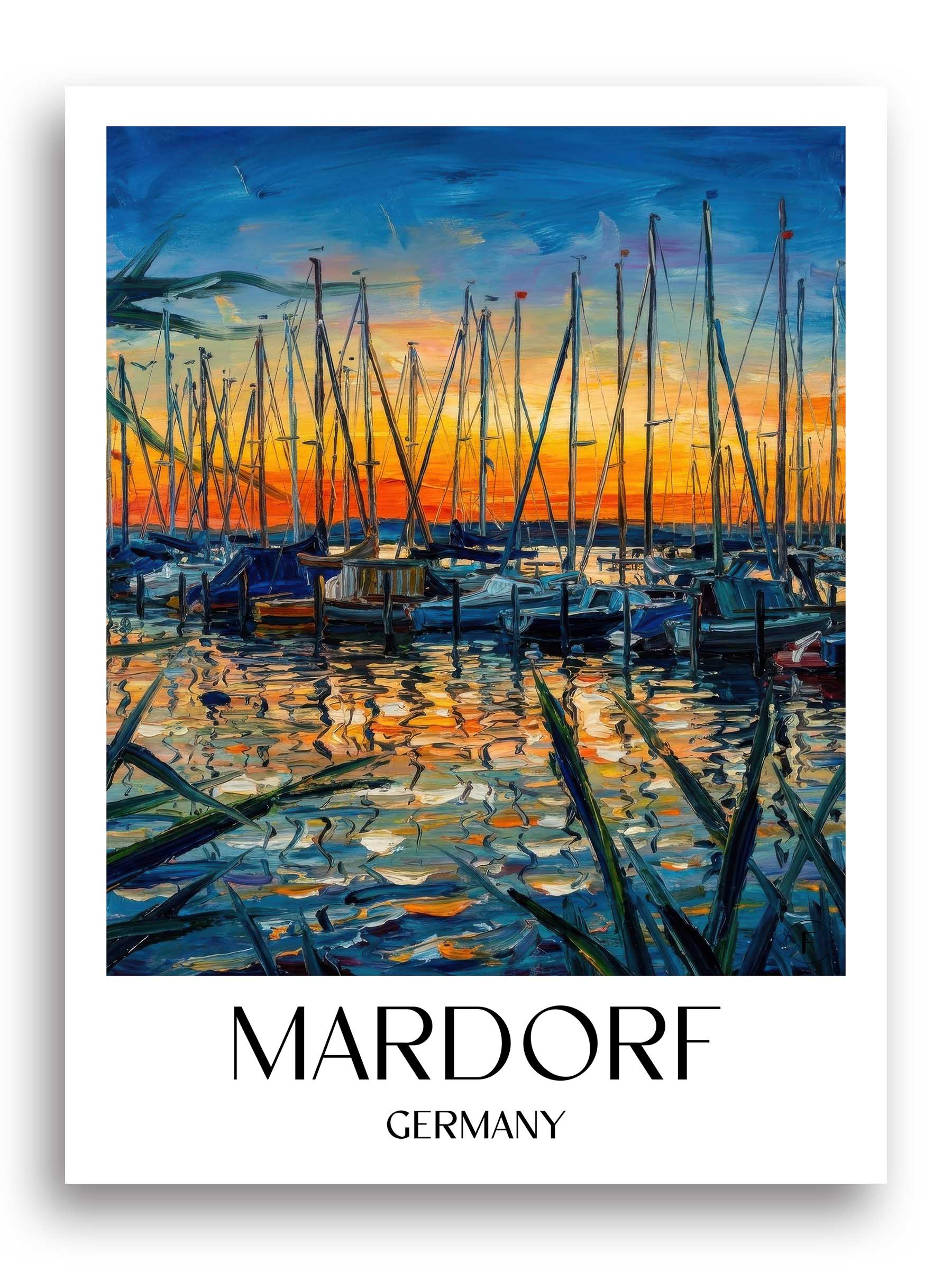 Mardorf Poster - Steinhuder Meer - Deutschland Kunstdruck - Ölgemälde von A4 bis A1