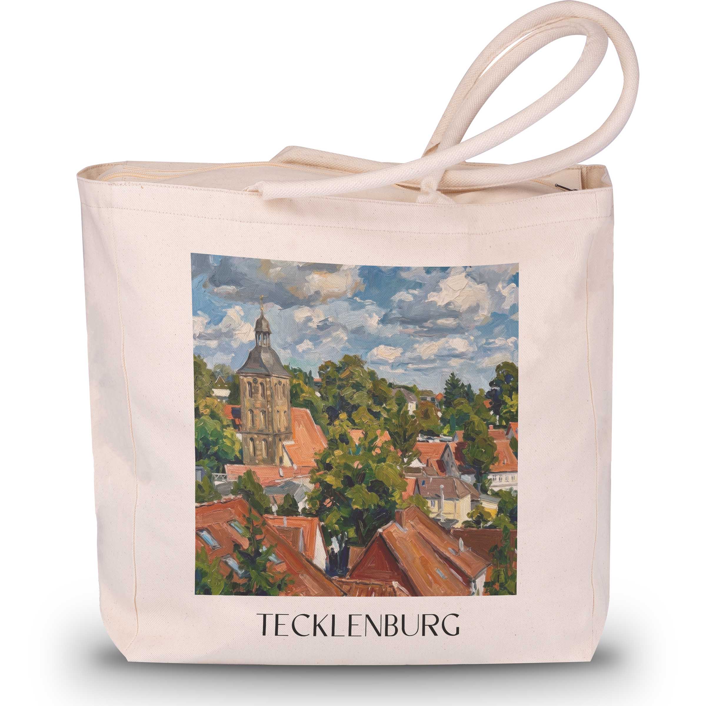 tecklenburg-niedersachsen-deutschland-einkaufstasche-oil-painting-oelgemaelde