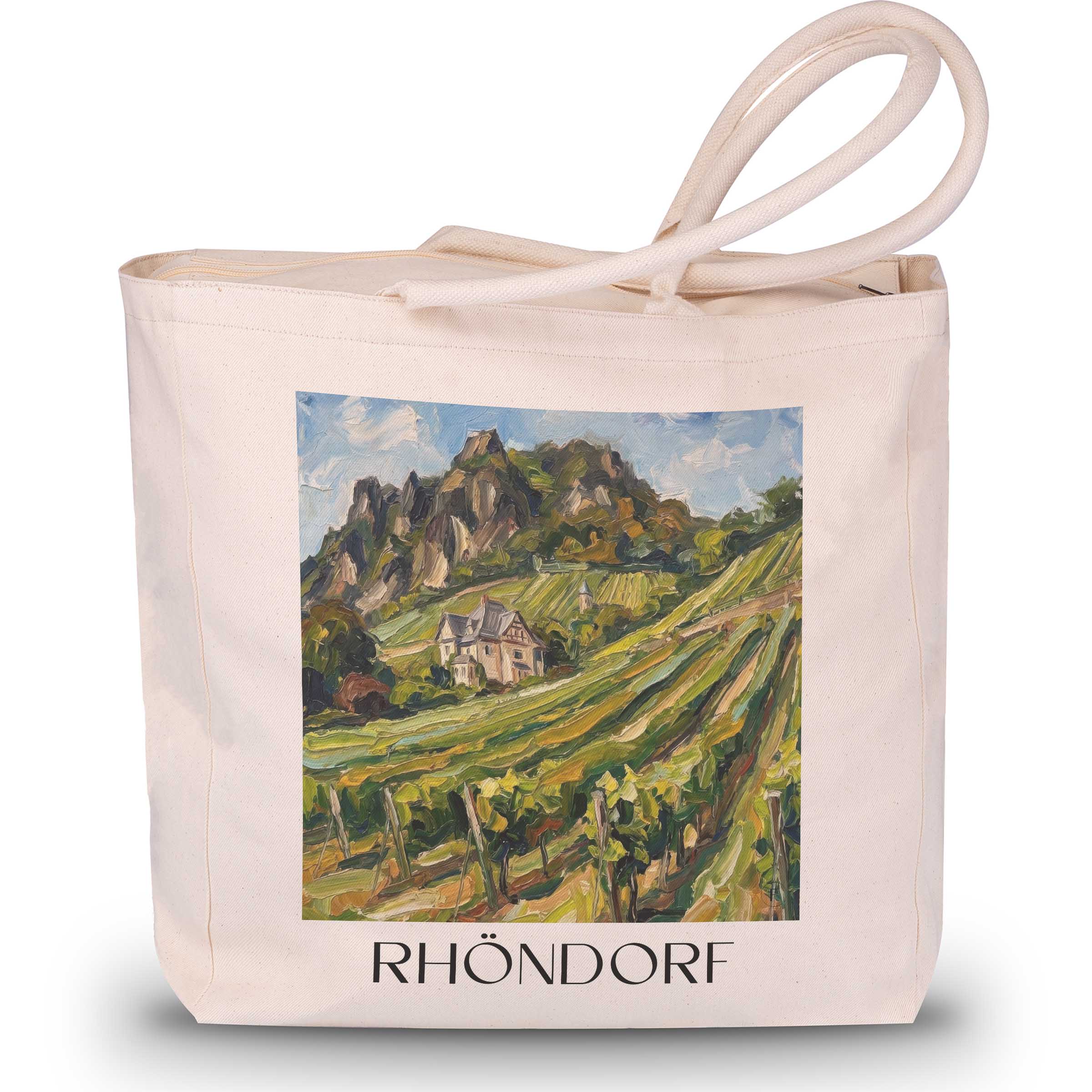 rhöndorf-rheinland-deutschland-einkaufstasche-oil-painting-oelgemaelde