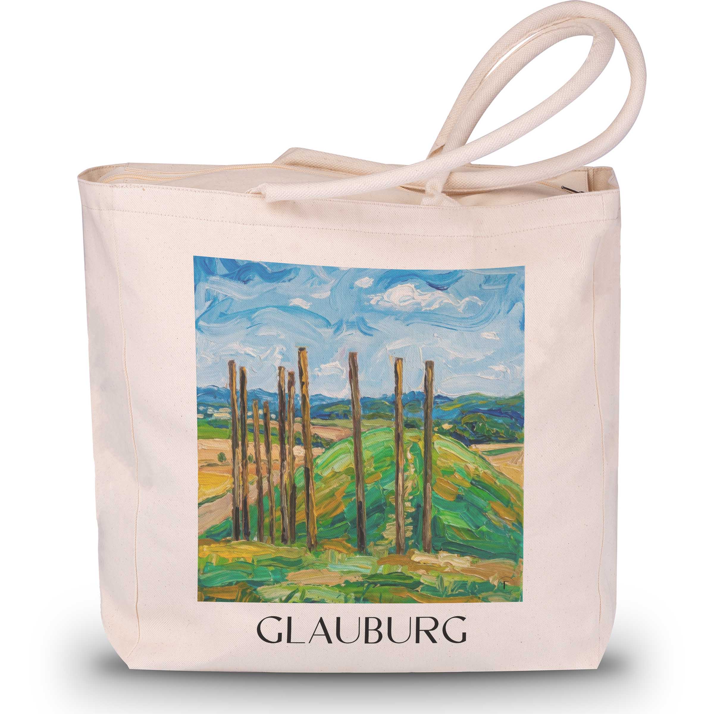 glauburg-wetterau-deutschland-einkaufstasche-oil-painting-oelgemaelde