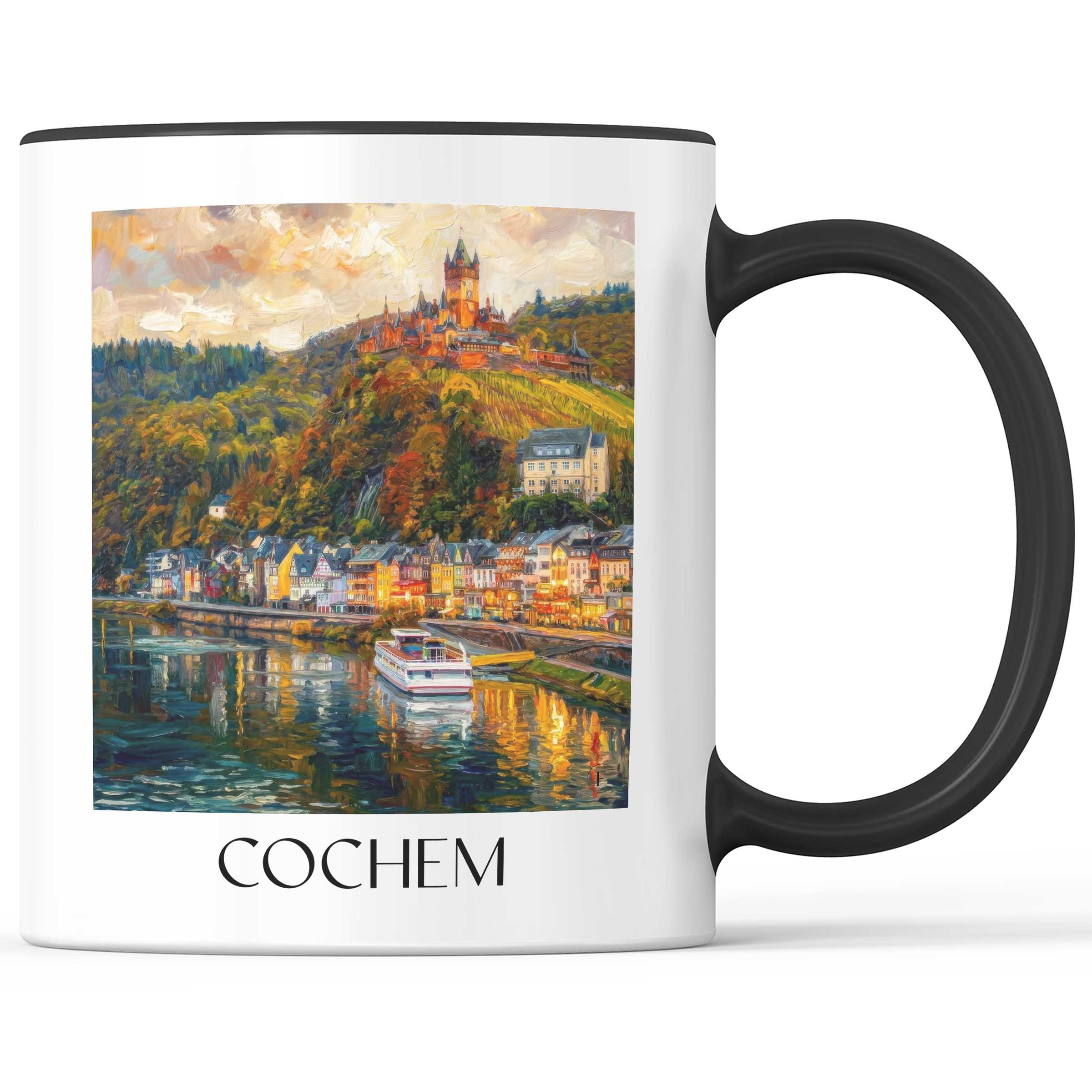 cochem-mosel-deutschland-kaffeebecher-oil-painting-oelgemaelde