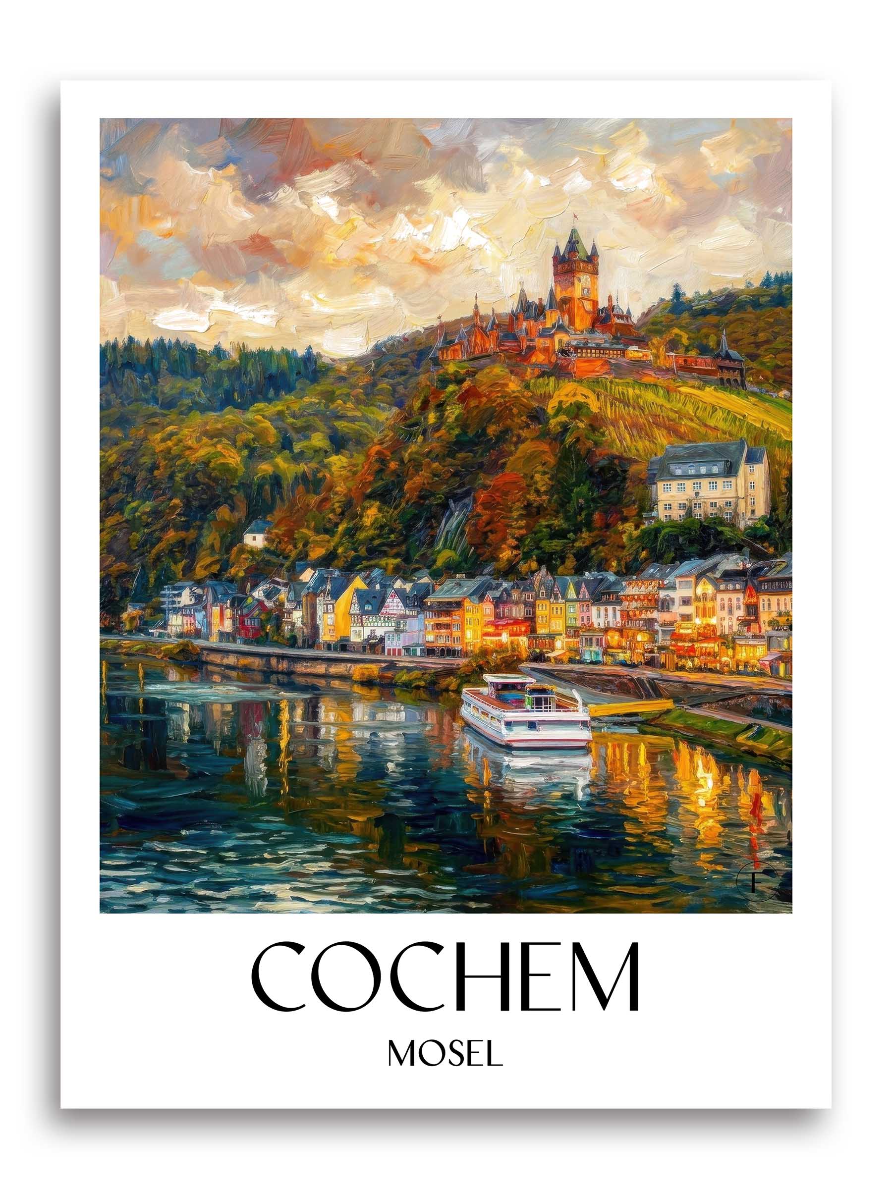 cochem-mosel-deutschland-poster-oil-painting-oelgemaelde