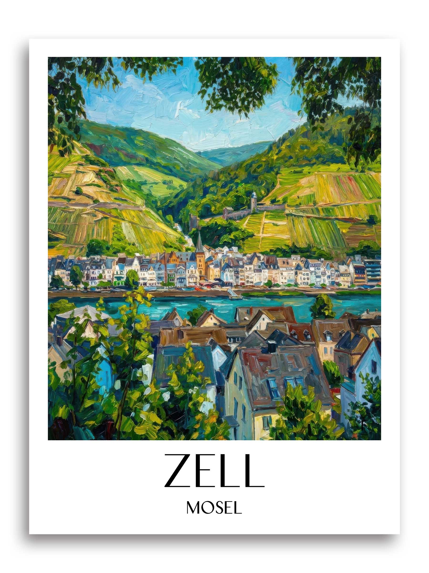zell-mosel-deutschland-poster-oil-painting-oelgemaelde