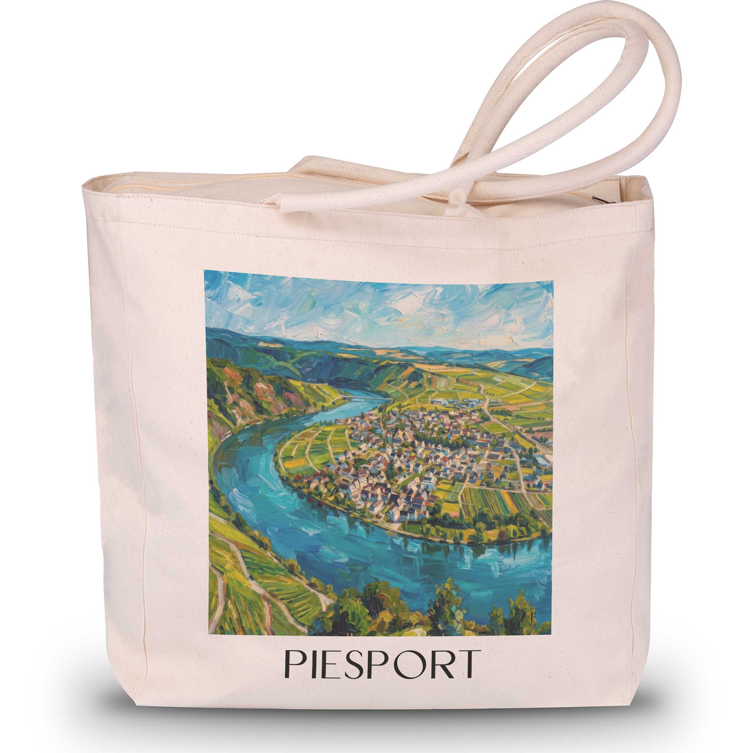 piesport-mosel-deutschland-einkaufstasche-oil-painting-oelgemaelde