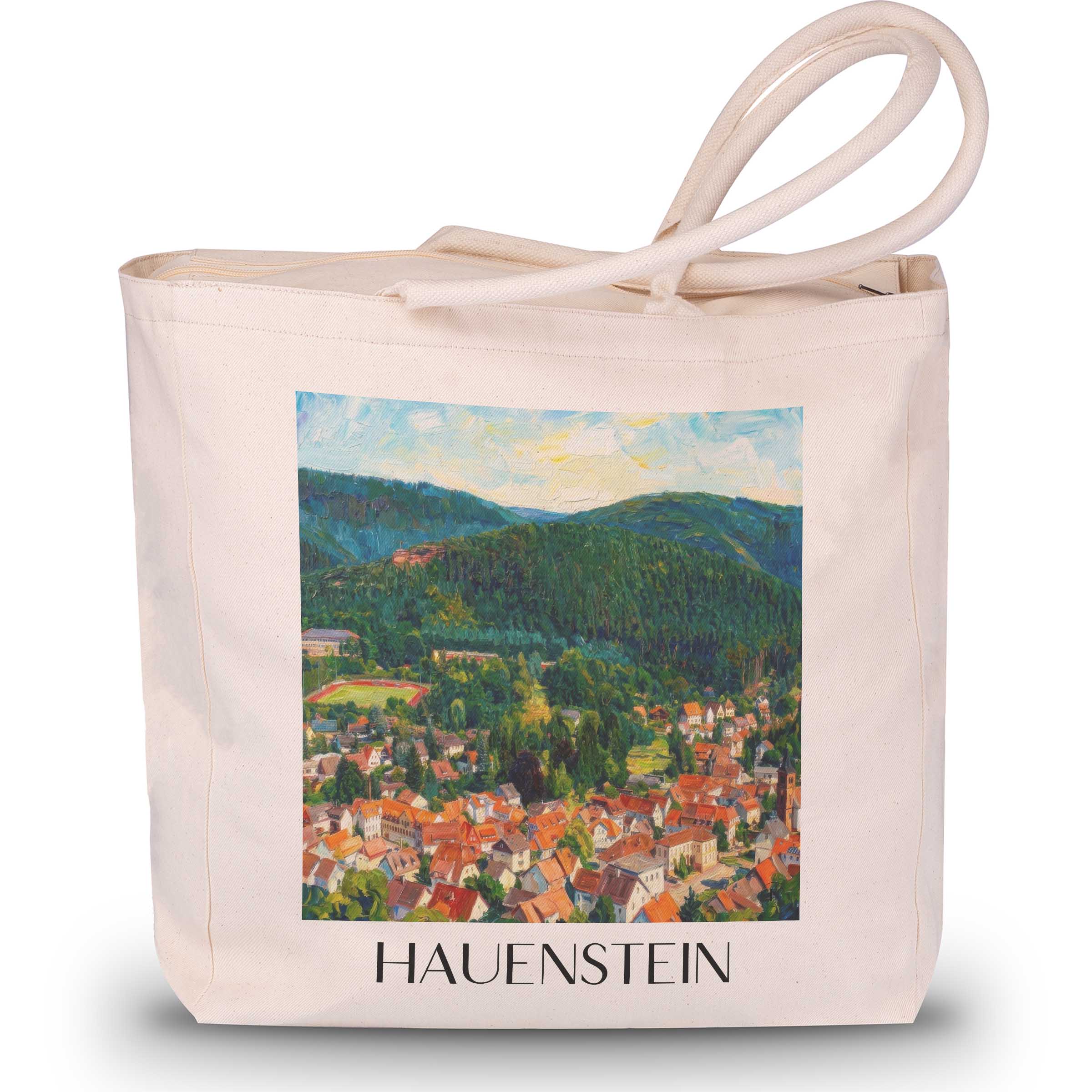 hauenstein-pfälzerwald-deutschland-einkaufstasche-oil-painting-oelgemaelde