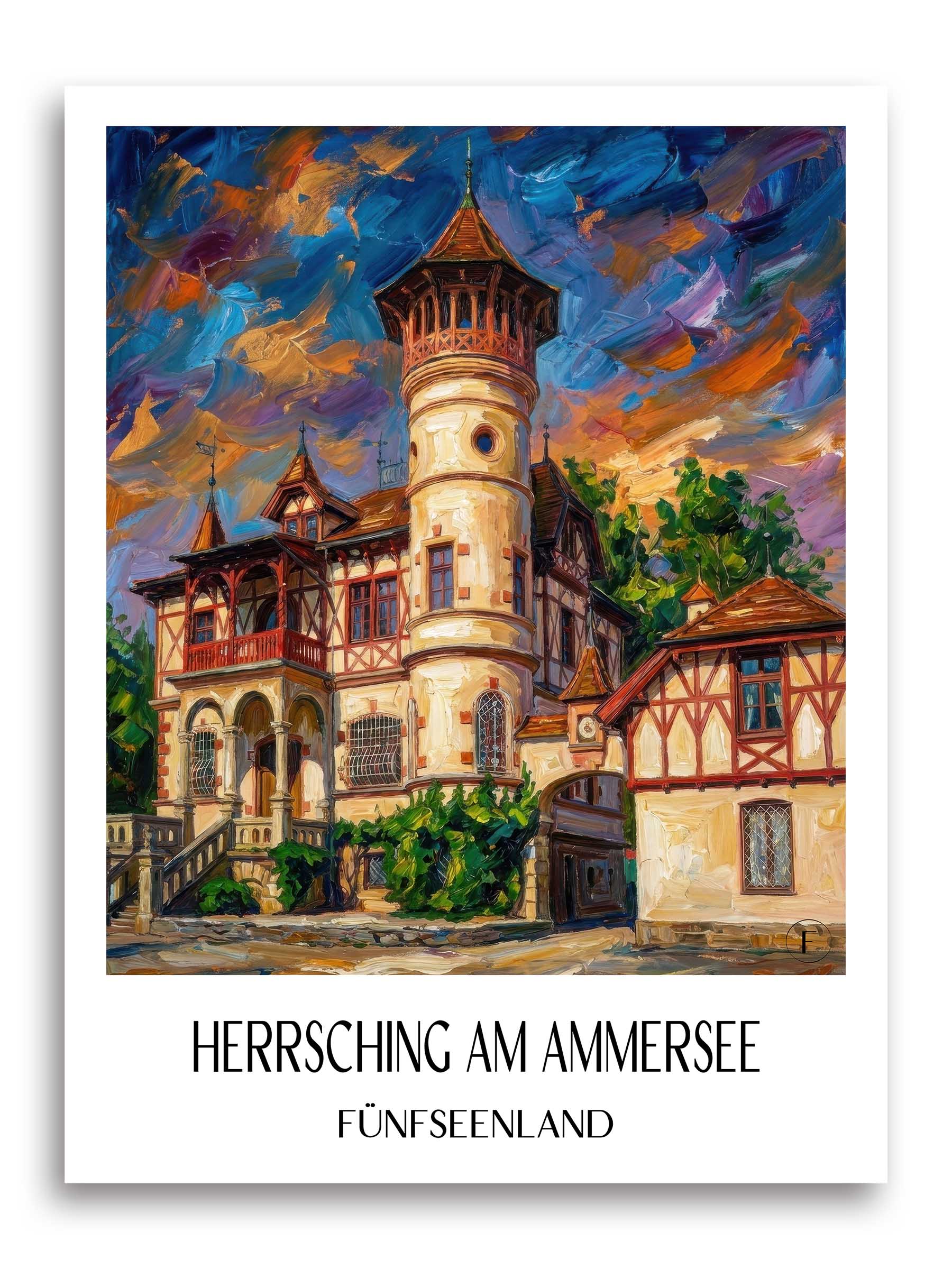 herrsching-am-ammersee-fünfseenland-deutschland-poster-oil-painting-oelgemaelde