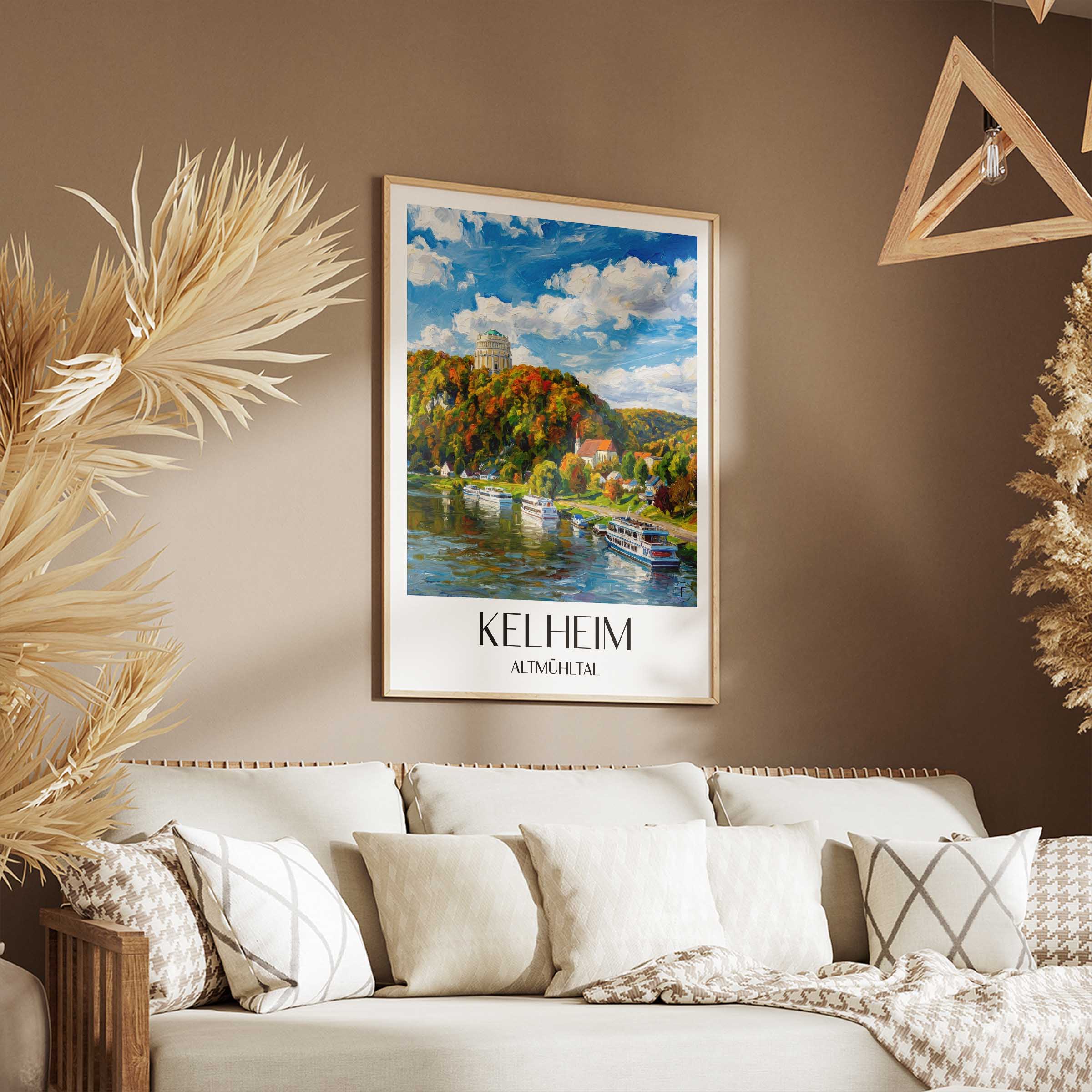 kelheim-altmühltal-deutschland-poster-oil-painting-oelgemaelde