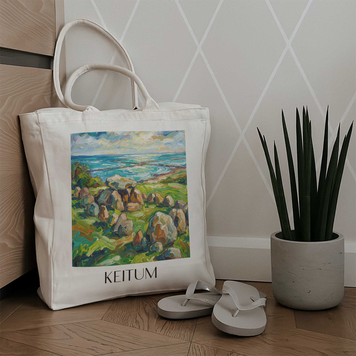 keitum-sylt-deutschland-einkaufstasche-oil-painting-oelgemaelde