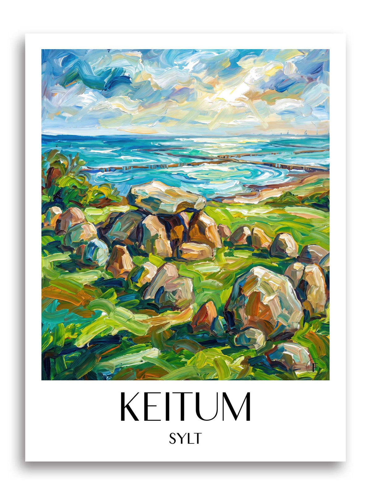 Keitum Poster - Sylt - Deutschland Kunstdruck - Ölgemälde von A4 bis A1