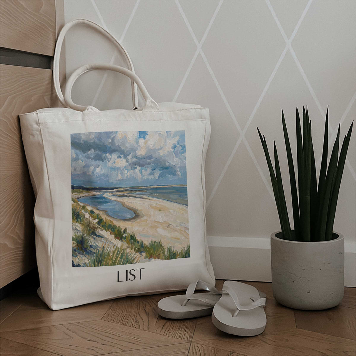 list-sylt-deutschland-einkaufstasche-oil-painting-oelgemaelde
