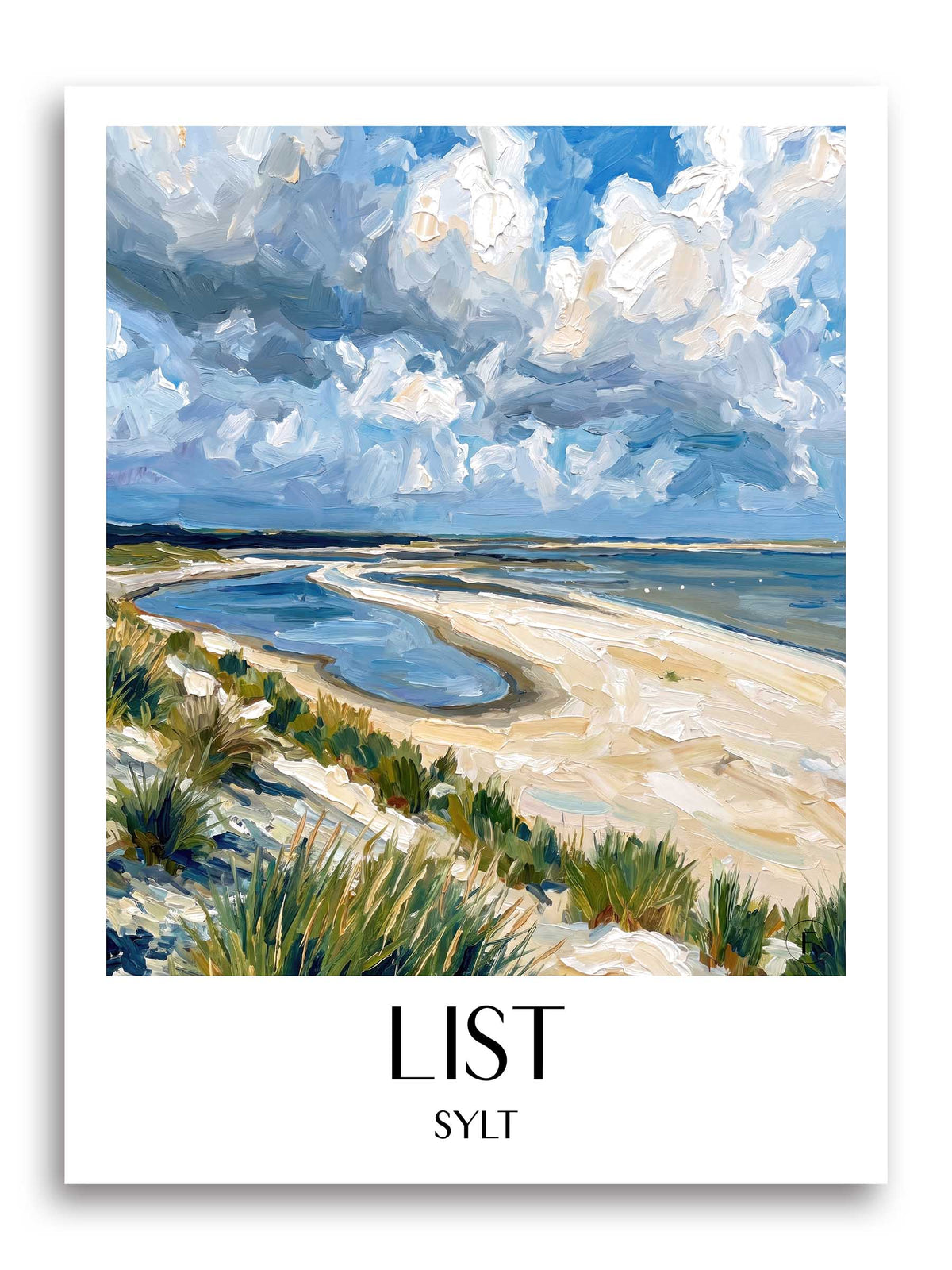 List Poster - Sylt - Deutschland Kunstdruck - Ölgemälde von A4 bis A1