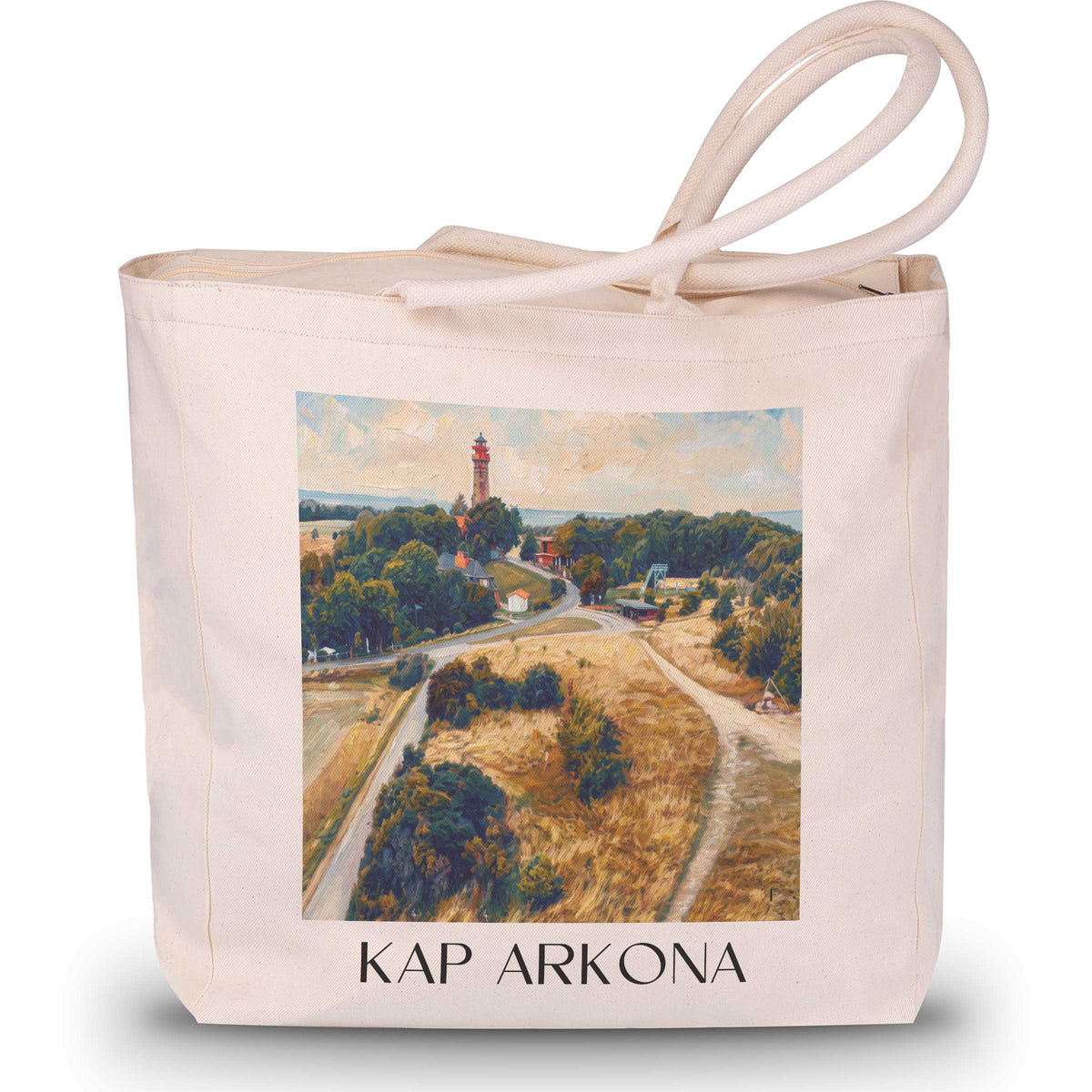 Kap arkona Shopping Tasche - Rügen - Deutschland Tote Bag - Einkaufstasche im Ölgemälde Stil - favplace