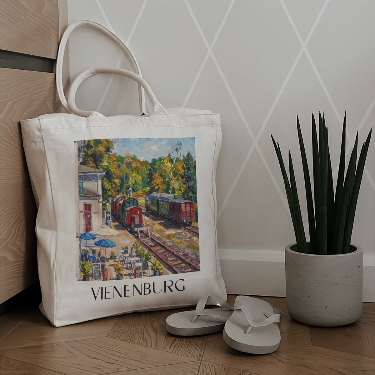 vienenburg-niedersachsen-deutschland-einkaufstasche-oil-painting-oelgemaelde