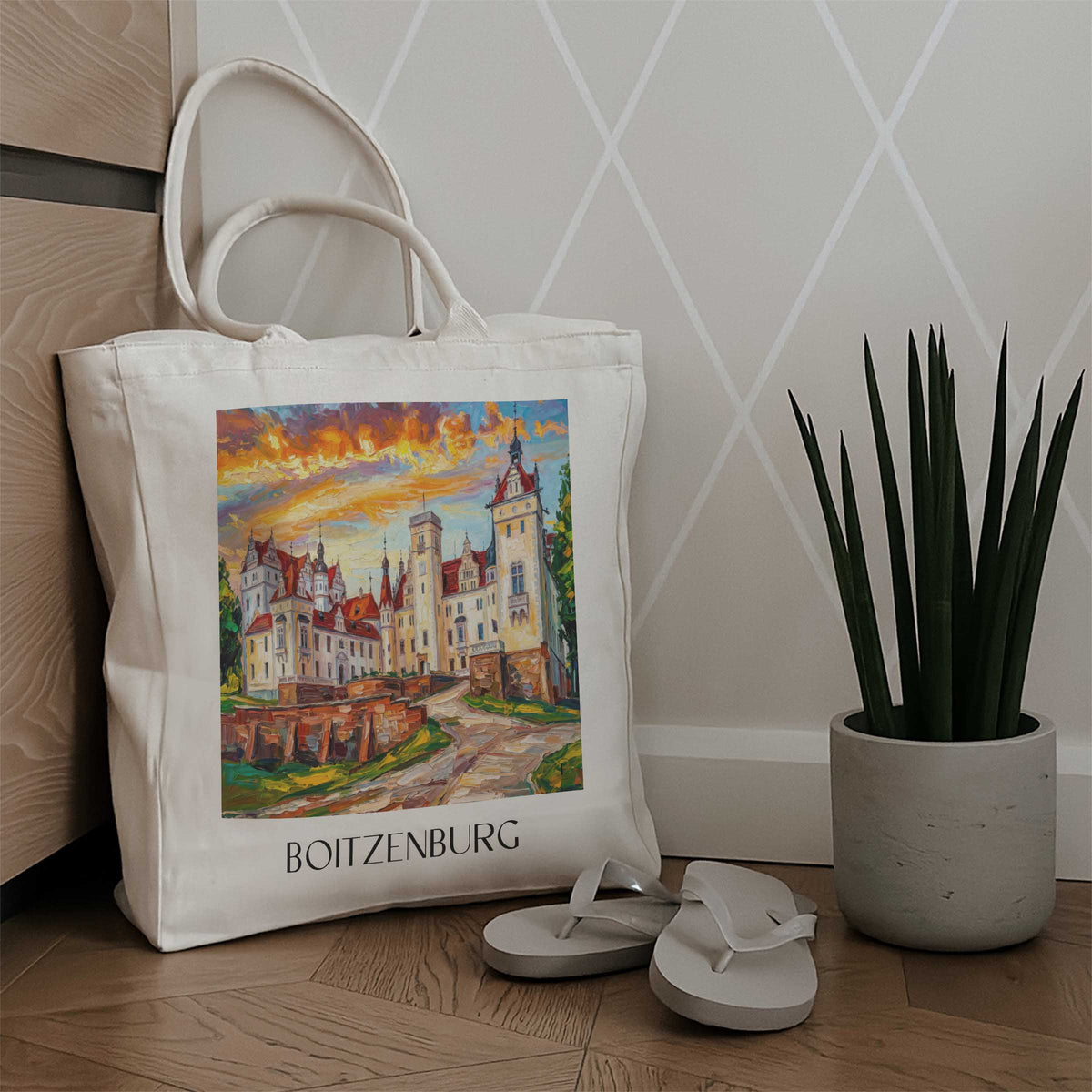 boitzenburg-uckermark-deutschland-einkaufstasche-oil-painting-oelgemaelde