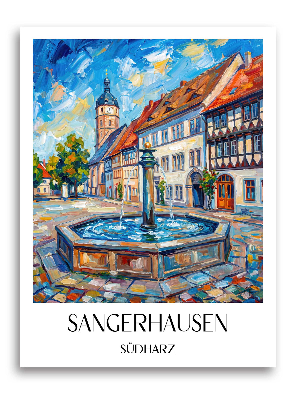 sangerhausen-südharz-deutschland-poster-oil-painting-oelgemaelde
