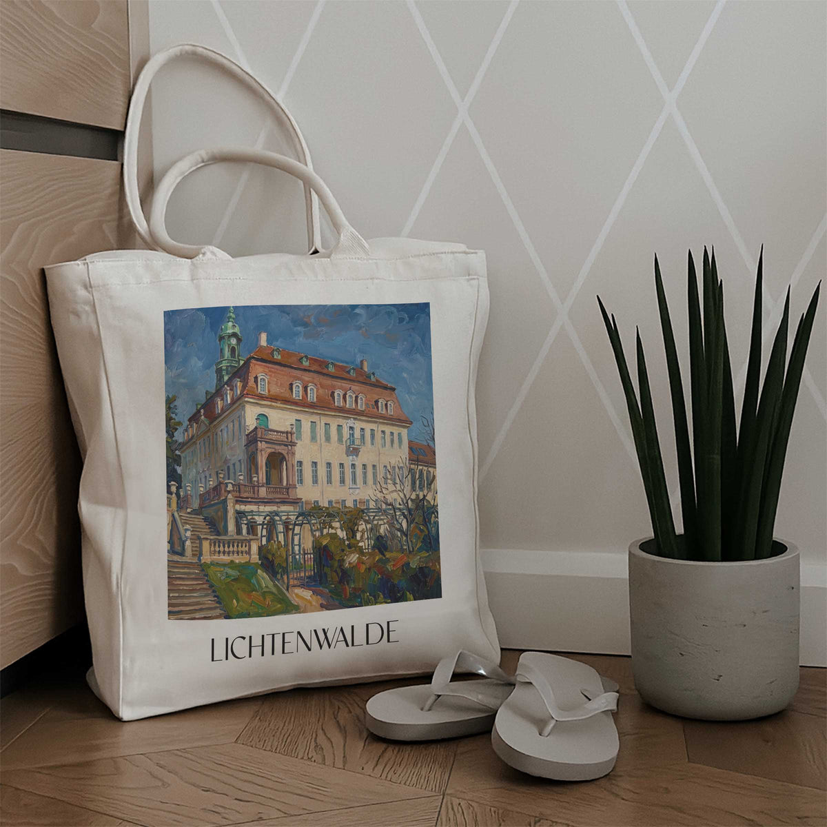 lichtenwalde-erzgebirgsvorland-deutschland-einkaufstasche-oil-painting-oelgemaelde