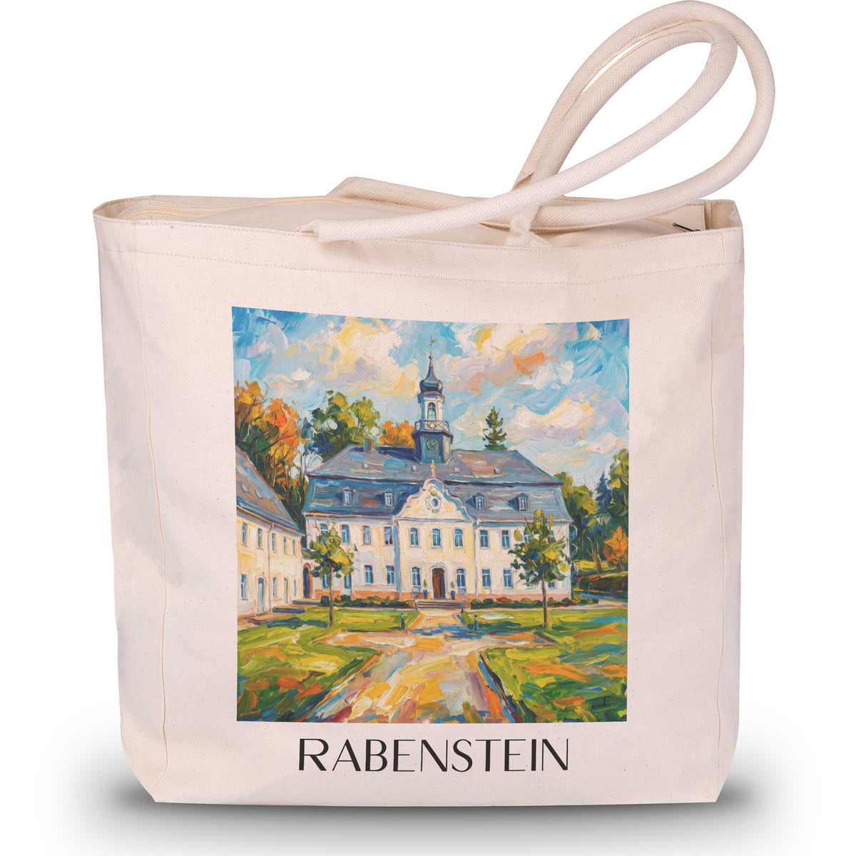 rabenstein-erzgebirgsvorland-deutschland-einkaufstasche-oil-painting-oelgemaelde