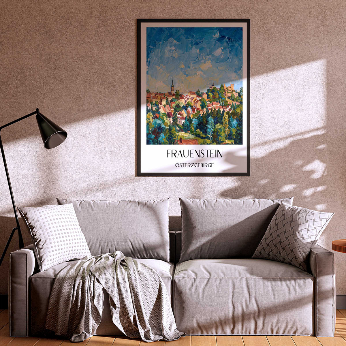 frauenstein-osterzgebirge-deutschland-poster-oil-painting-oelgemaelde