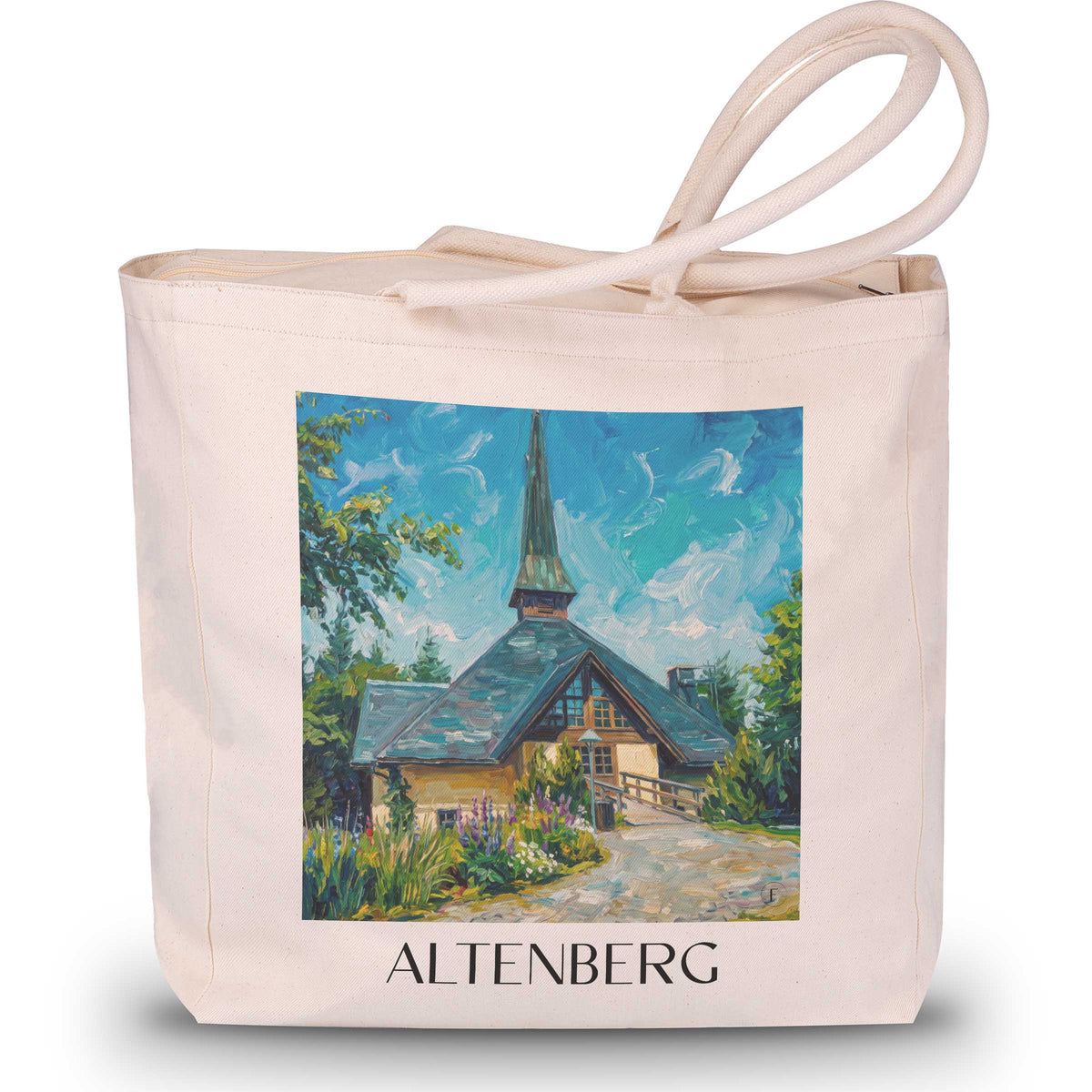 altenberg-osterzgebirge-deutschland-einkaufstasche-oil-painting-oelgemaelde