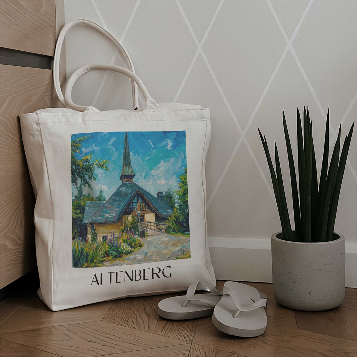altenberg-osterzgebirge-deutschland-einkaufstasche-oil-painting-oelgemaelde