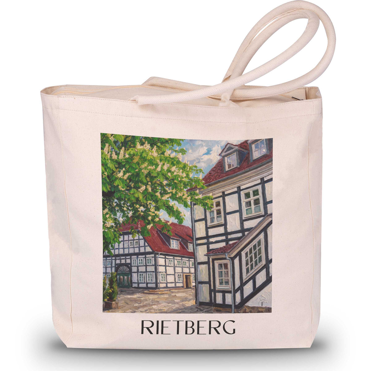 rietberg-ostwestfalen-deutschland-einkaufstasche-oil-painting-oelgemaelde