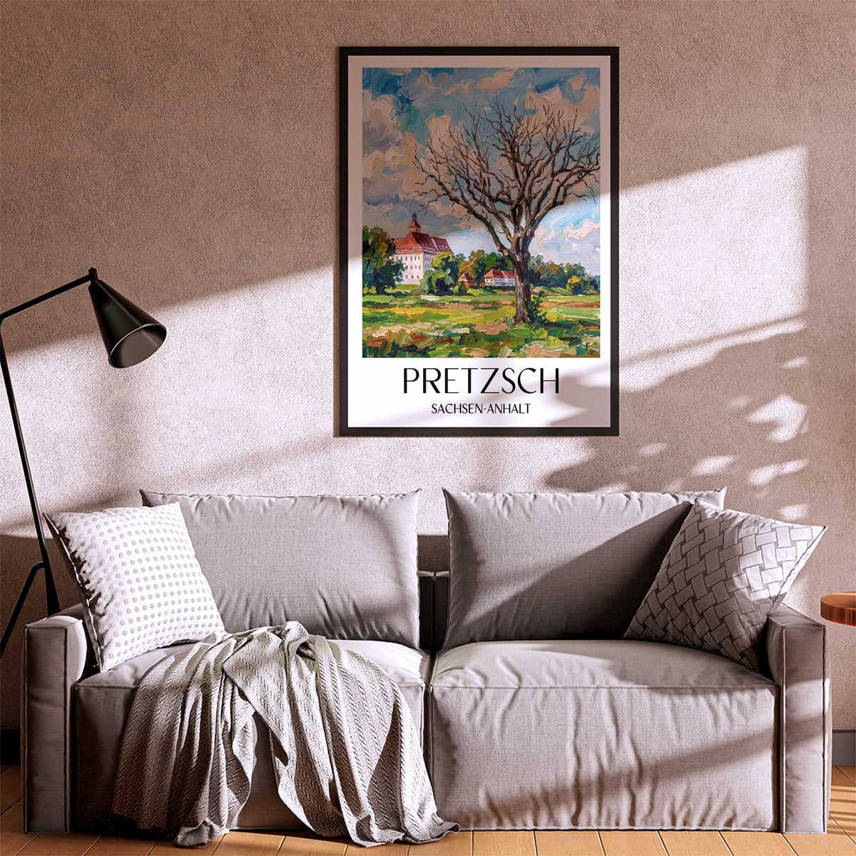 pretzsch-sachsen-anhalt-deutschland-poster-oil-painting-oelgemaelde