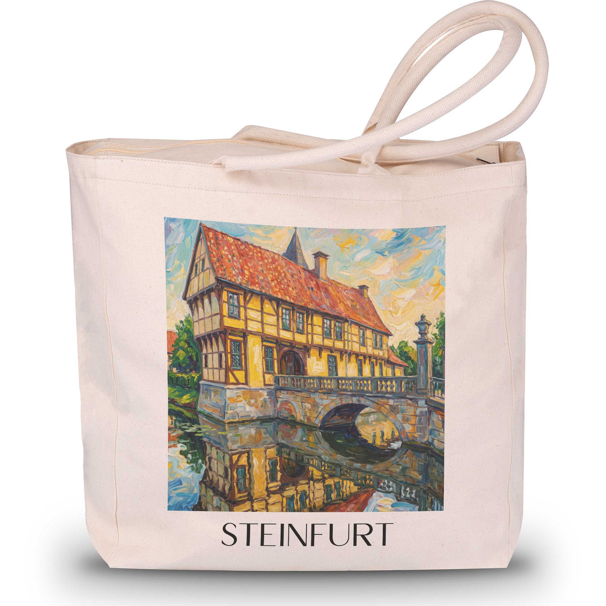 steinfurt-münsterland-deutschland-einkaufstasche-oil-painting-oelgemaelde