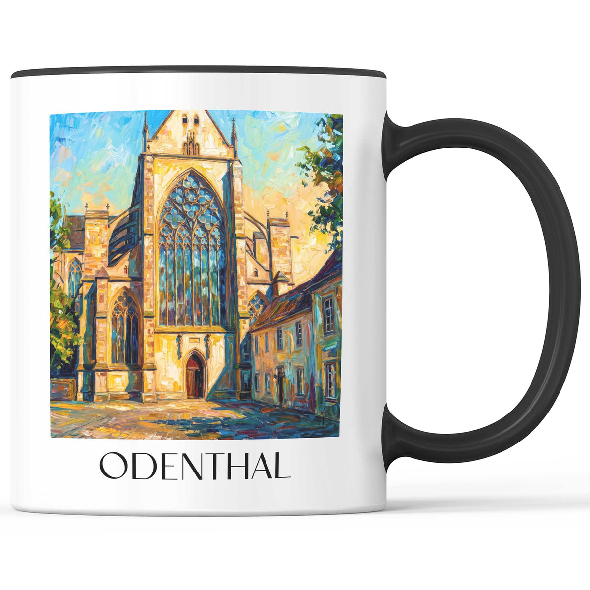 Odenthal Kaffeebecher - Bergisches Land - Deutschland Becher - Kaffeetasse im Ölgemälde Stil