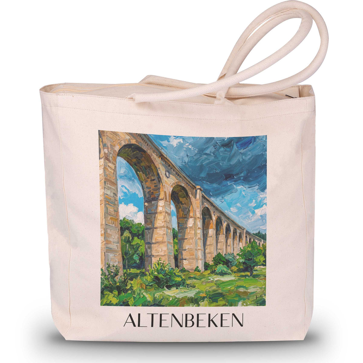 altenbeken-eggegebirge-deutschland-einkaufstasche-oil-painting-oelgemaelde