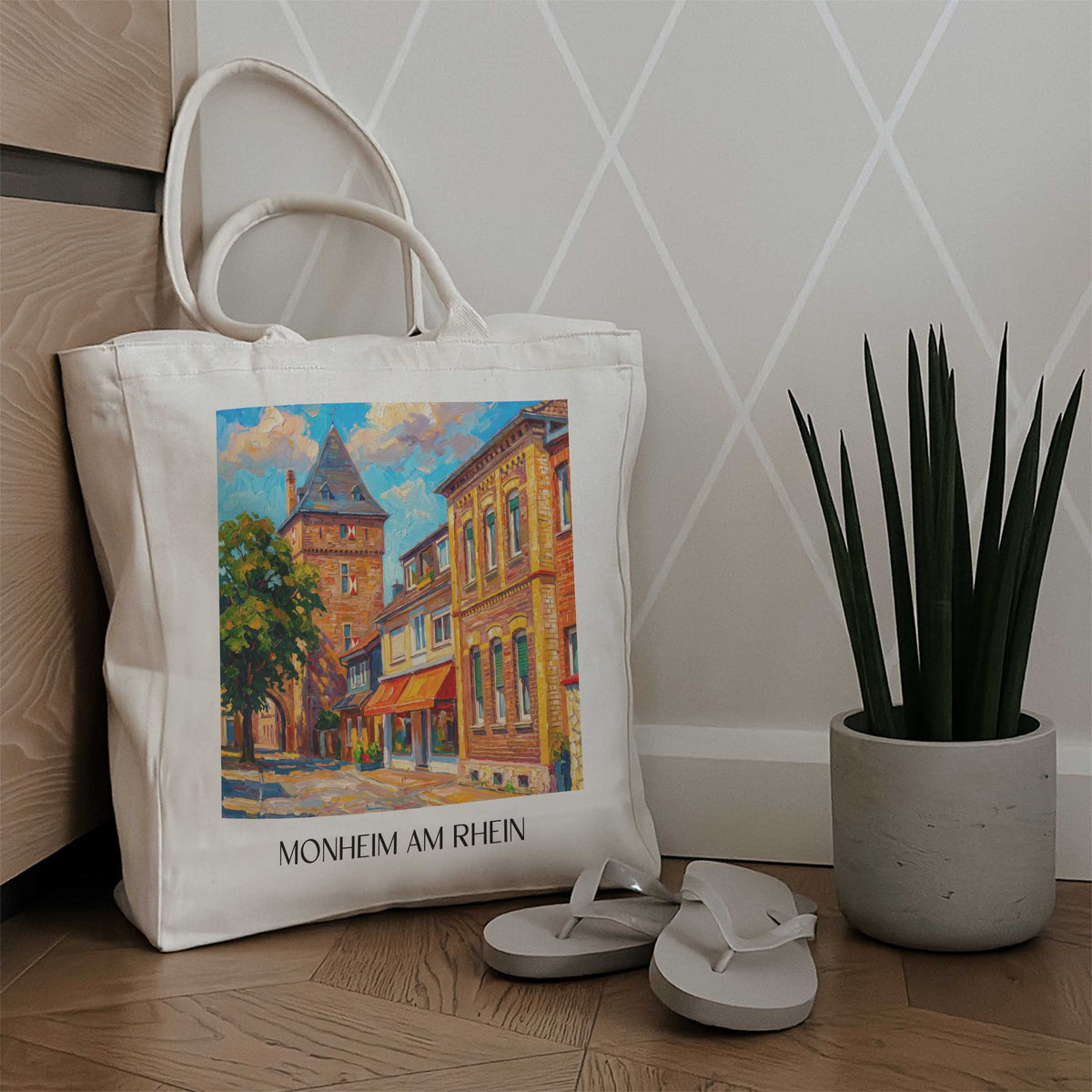 monheim-am-rhein-niederrhein-deutschland-einkaufstasche-oil-painting-oelgemaelde