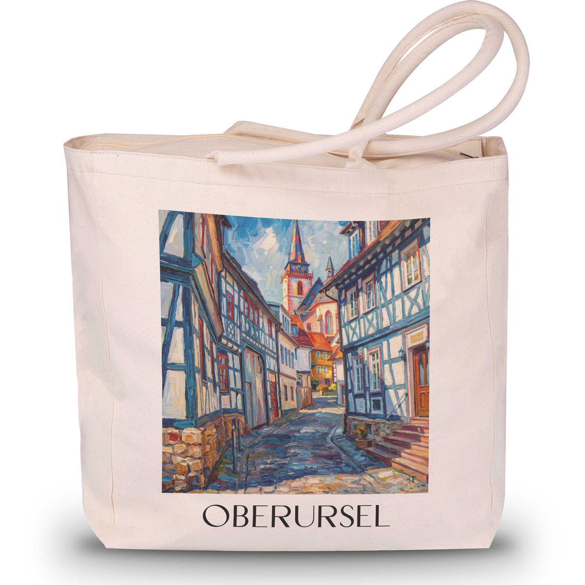 oberursel-taunus-deutschland-einkaufstasche-oil-painting-oelgemaelde