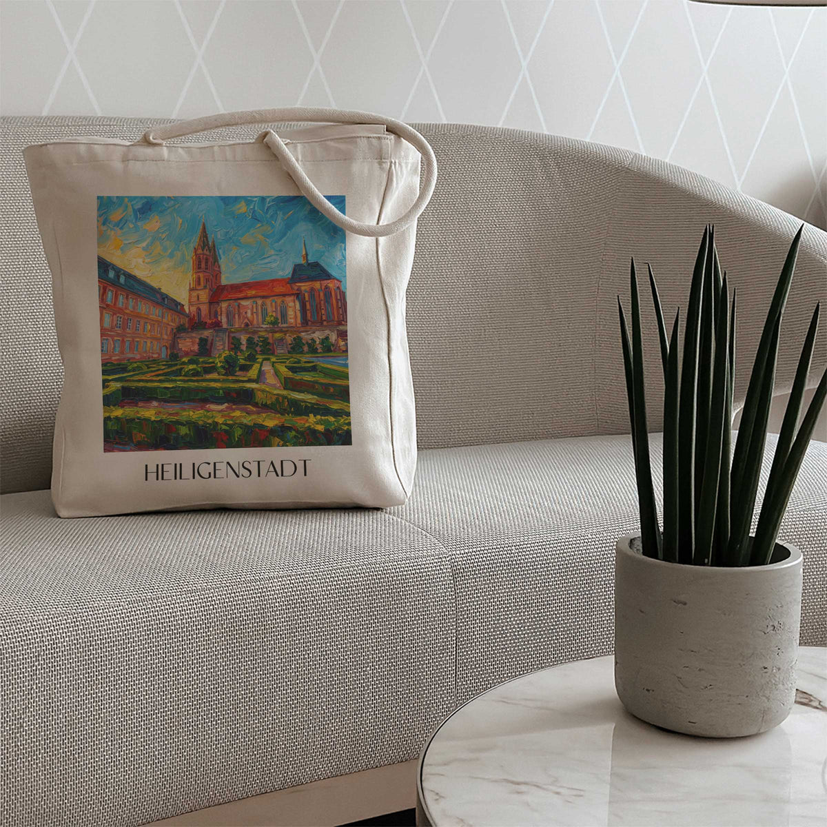 heiligenstadt-thüringen-deutschland-einkaufstasche-oil-painting-oelgemaelde