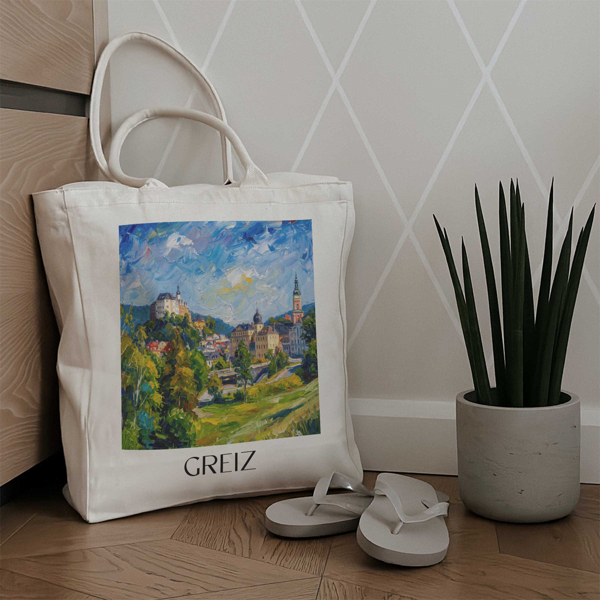 greiz-vogtland-deutschland-einkaufstasche-oil-painting-oelgemaelde