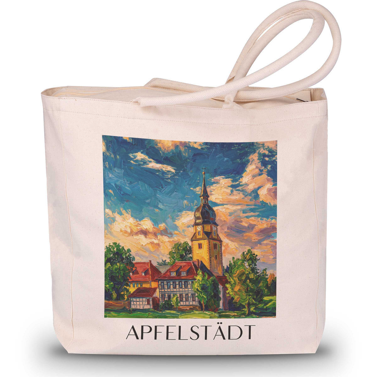apfelstädt-thüringen-deutschland-einkaufstasche-oil-painting-oelgemaelde