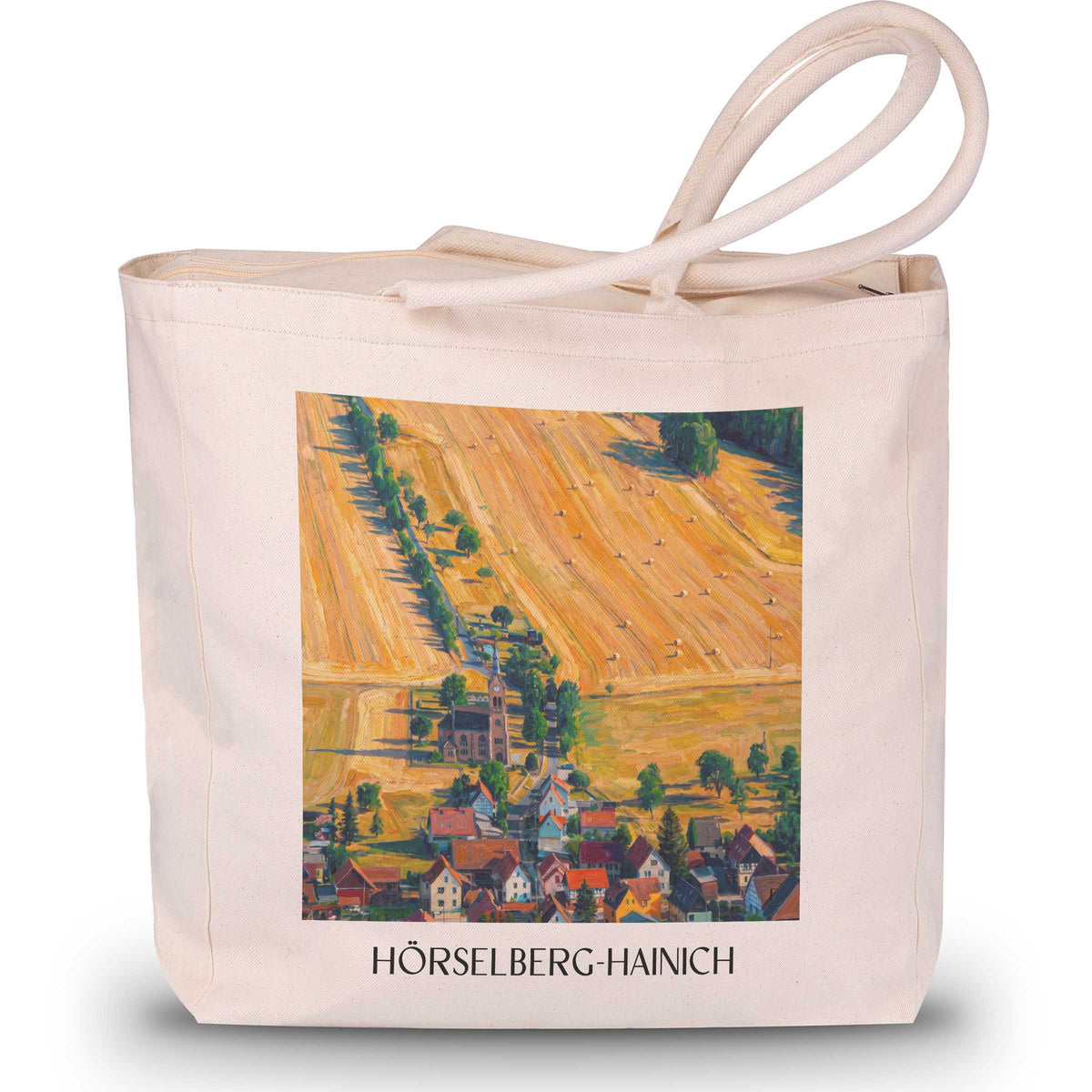 Hörselberg-Hainich Shopping Tasche - Thüringer Wald - Deutschland Tote Bag - Einkaufstasche im Ölgemälde Stil - favplace