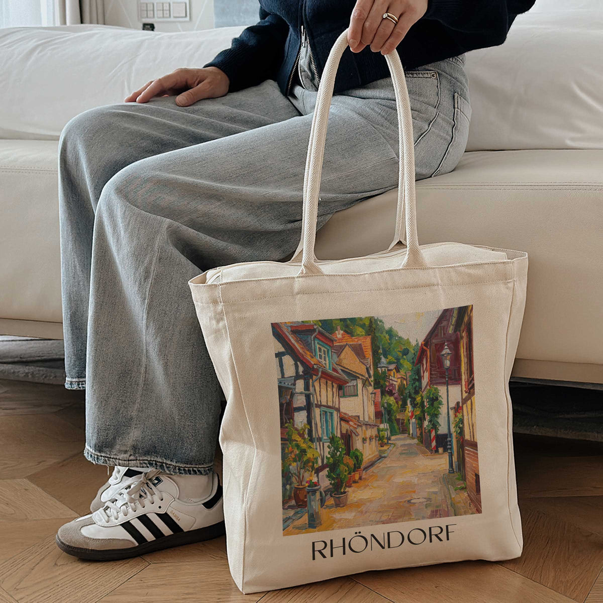 rhöndorf-mittelrhein-deutschland-einkaufstasche-oil-painting-oelgemaelde