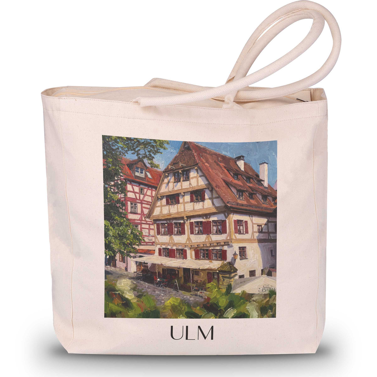 Ulm Shopping Tasche - Schwäbische Alb - Deutschland Tote Bag - Einkaufstasche im Ölgemälde Stil - favplace