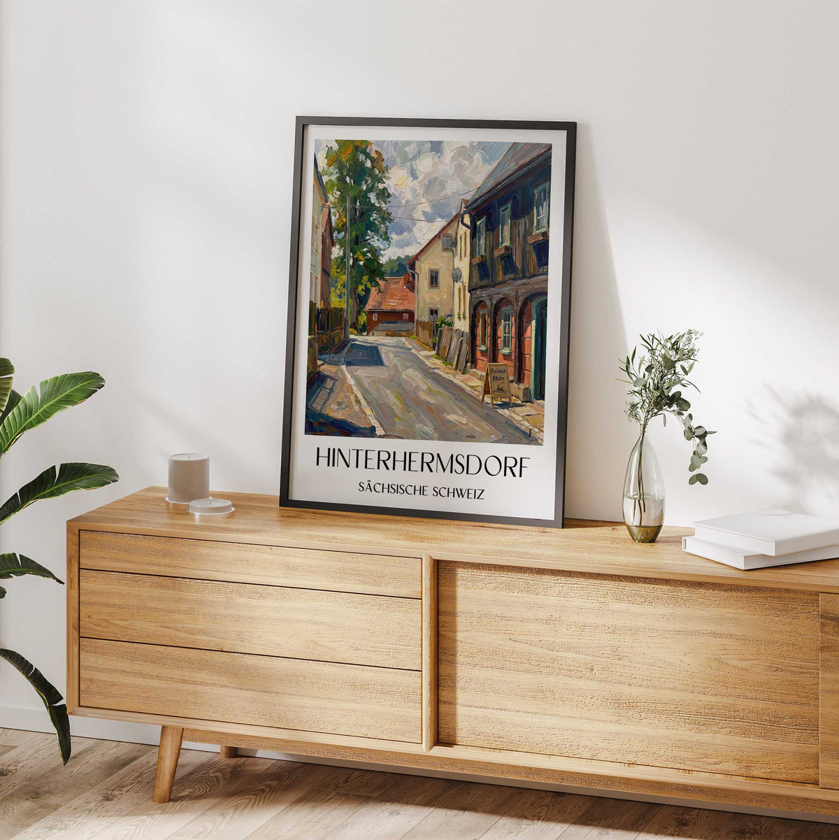 hinterhermsdorf-sächsische-schweiz-deutschland-poster-oil-painting-oelgemaelde