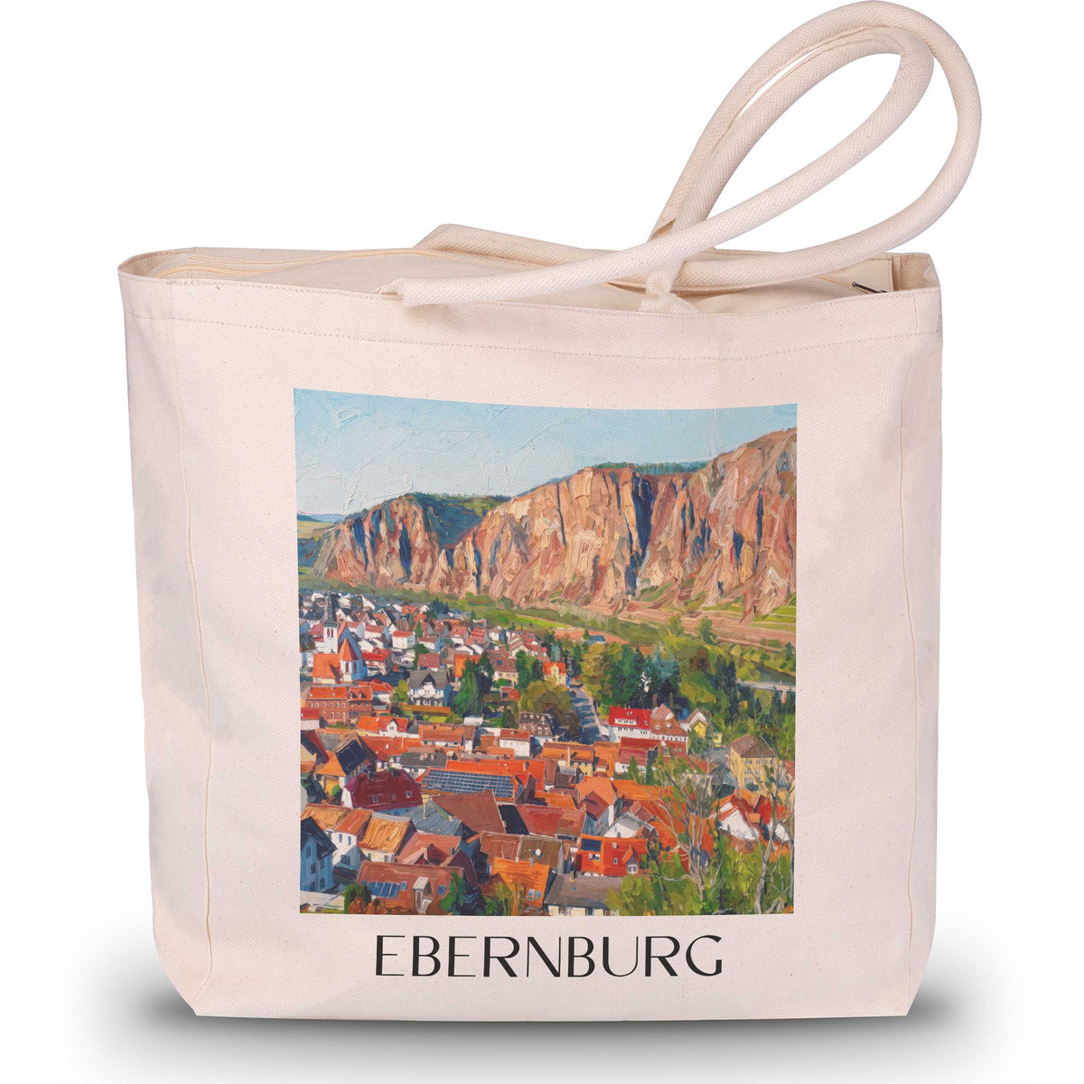 ebernburg-rheinland-pfalz-deutschland-einkaufstasche-oil-painting-oelgemaelde