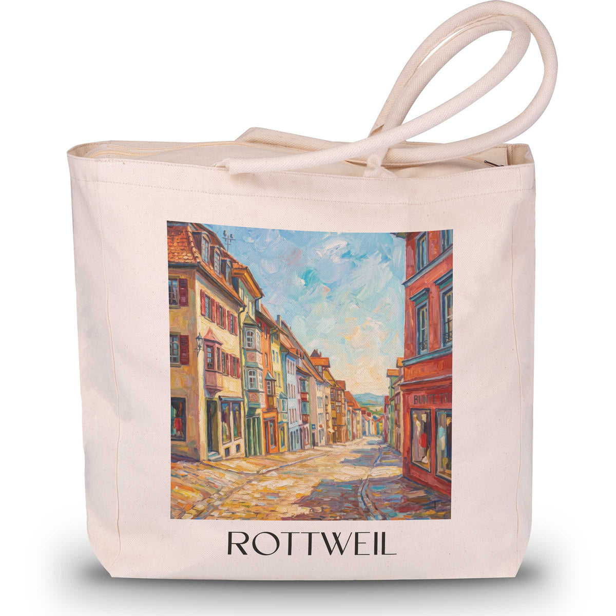 rottweil-baden-württemberg-deutschland-einkaufstasche-oil-painting-oelgemaelde