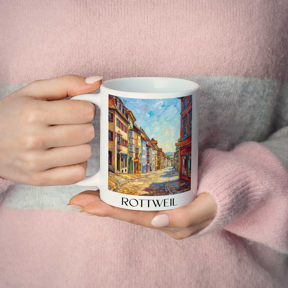 rottweil-baden-württemberg-deutschland-kaffeebecher-oil-painting-oelgemaelde
