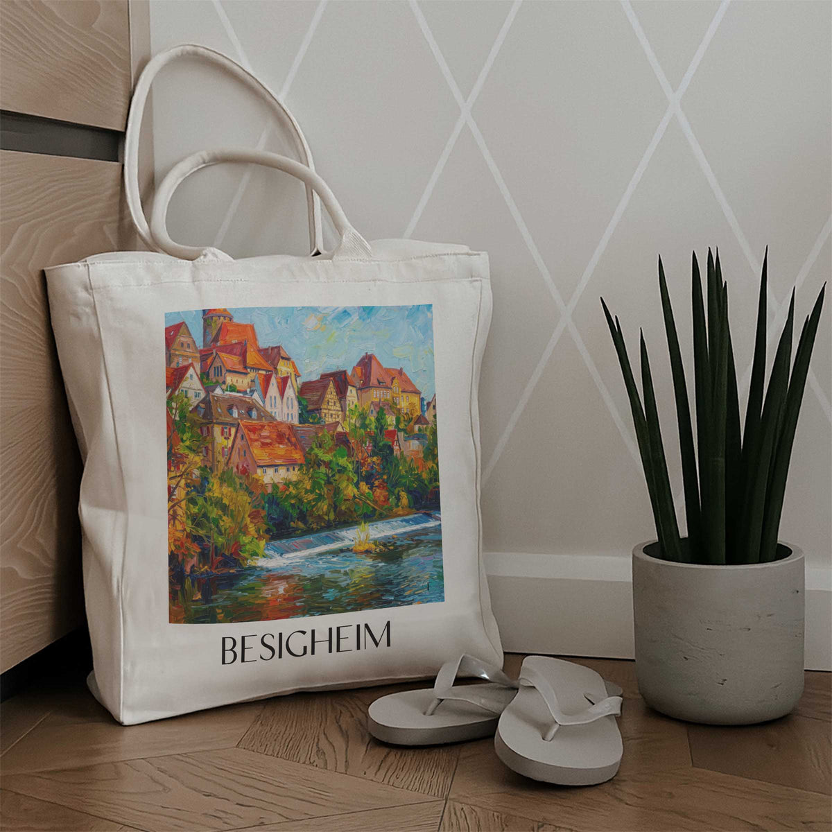 besigheim-neckartal-deutschland-einkaufstasche-oil-painting-oelgemaelde